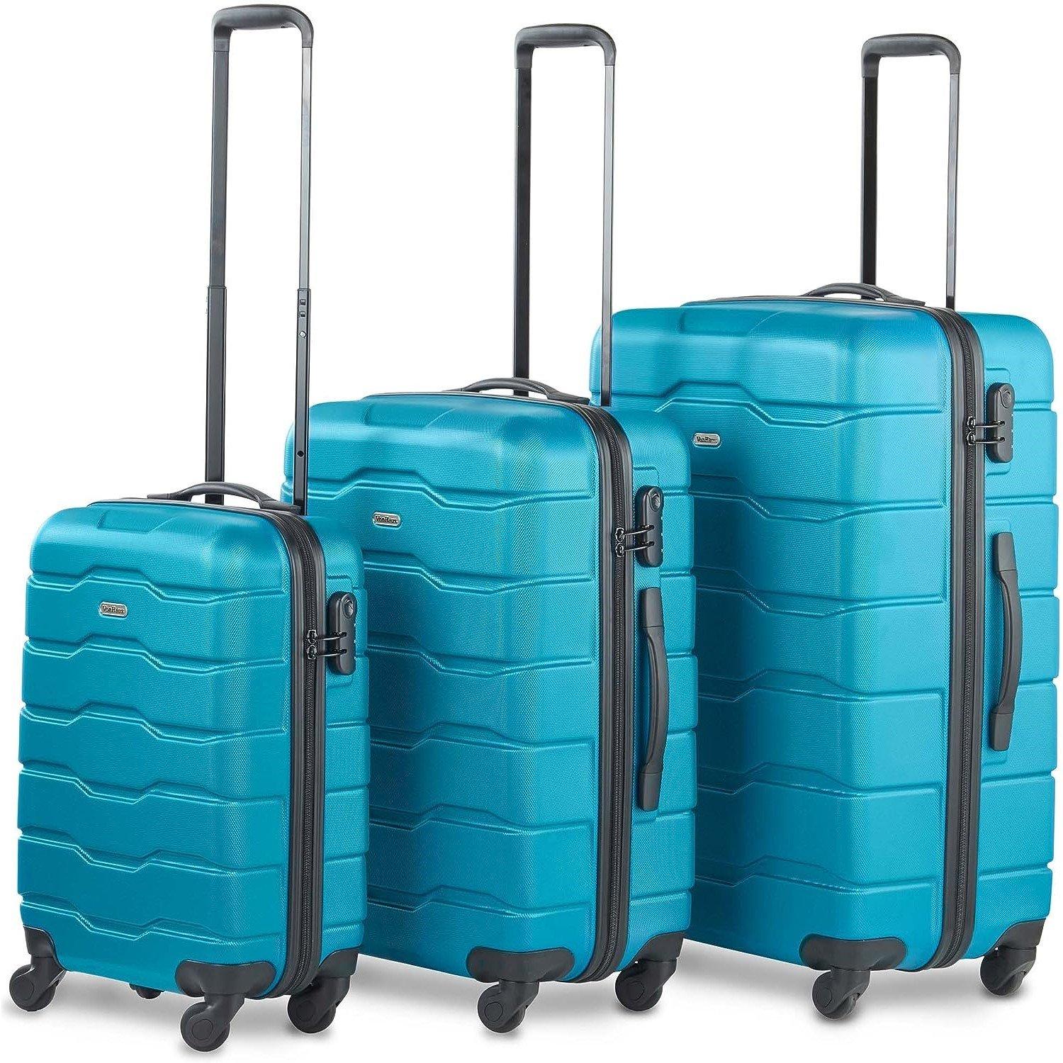 VonHaus 3Pcs Abs Luggage Set