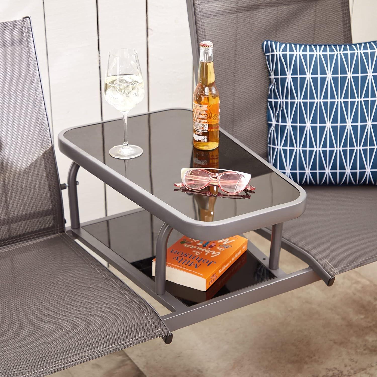 Grey - VonHaus - VonHaus Textoline Loveseat - 7