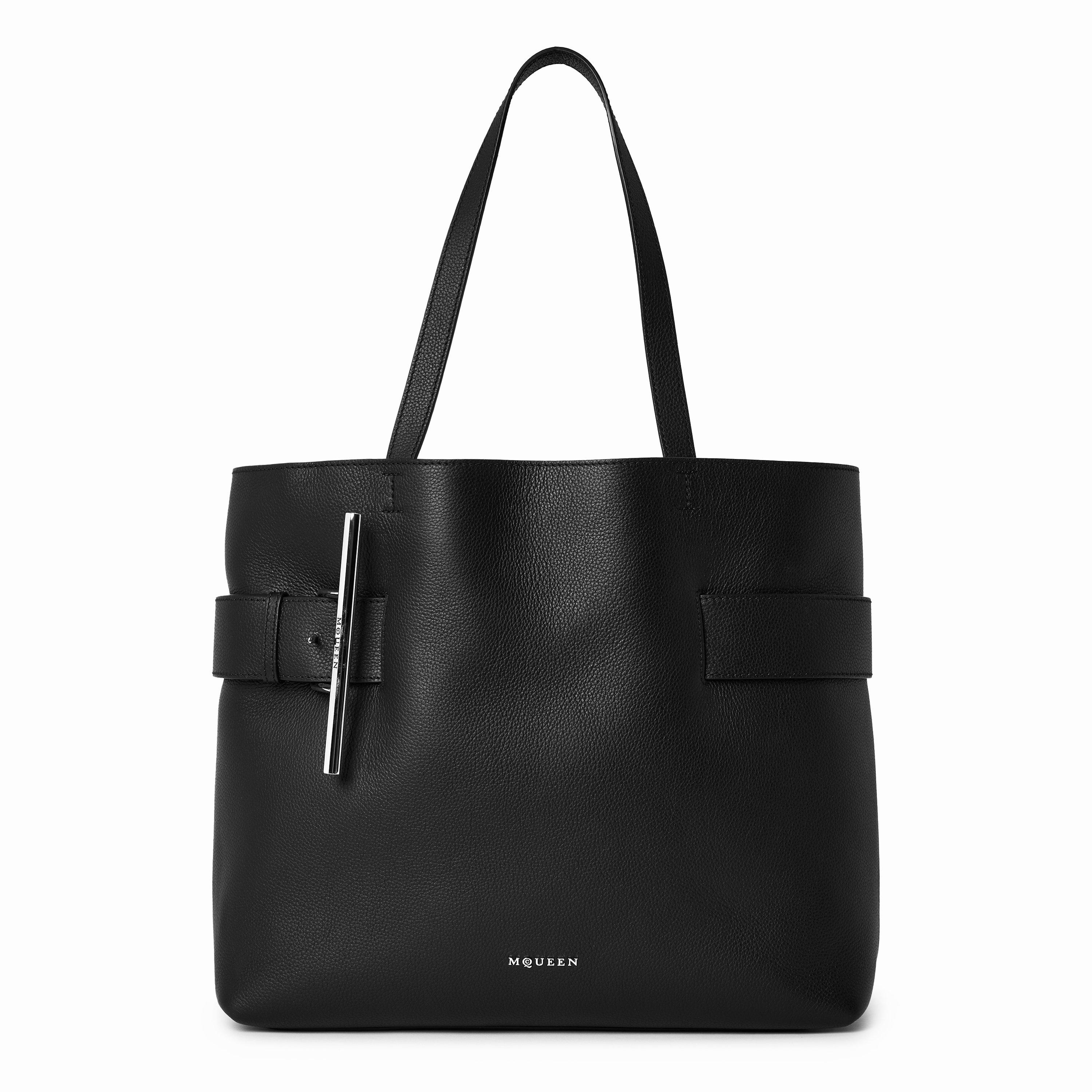 Black/Silver - Alexander McQueen - Women's T Bar Tote Bag - 1