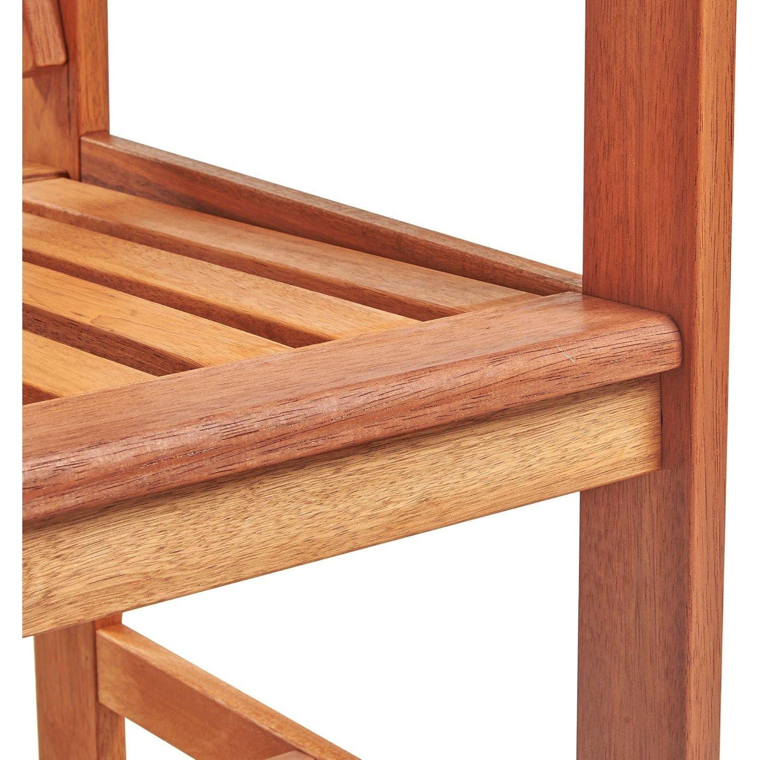 Brown - VonHaus - VonHaus 2 Seater Wooden Garden Bench - 6