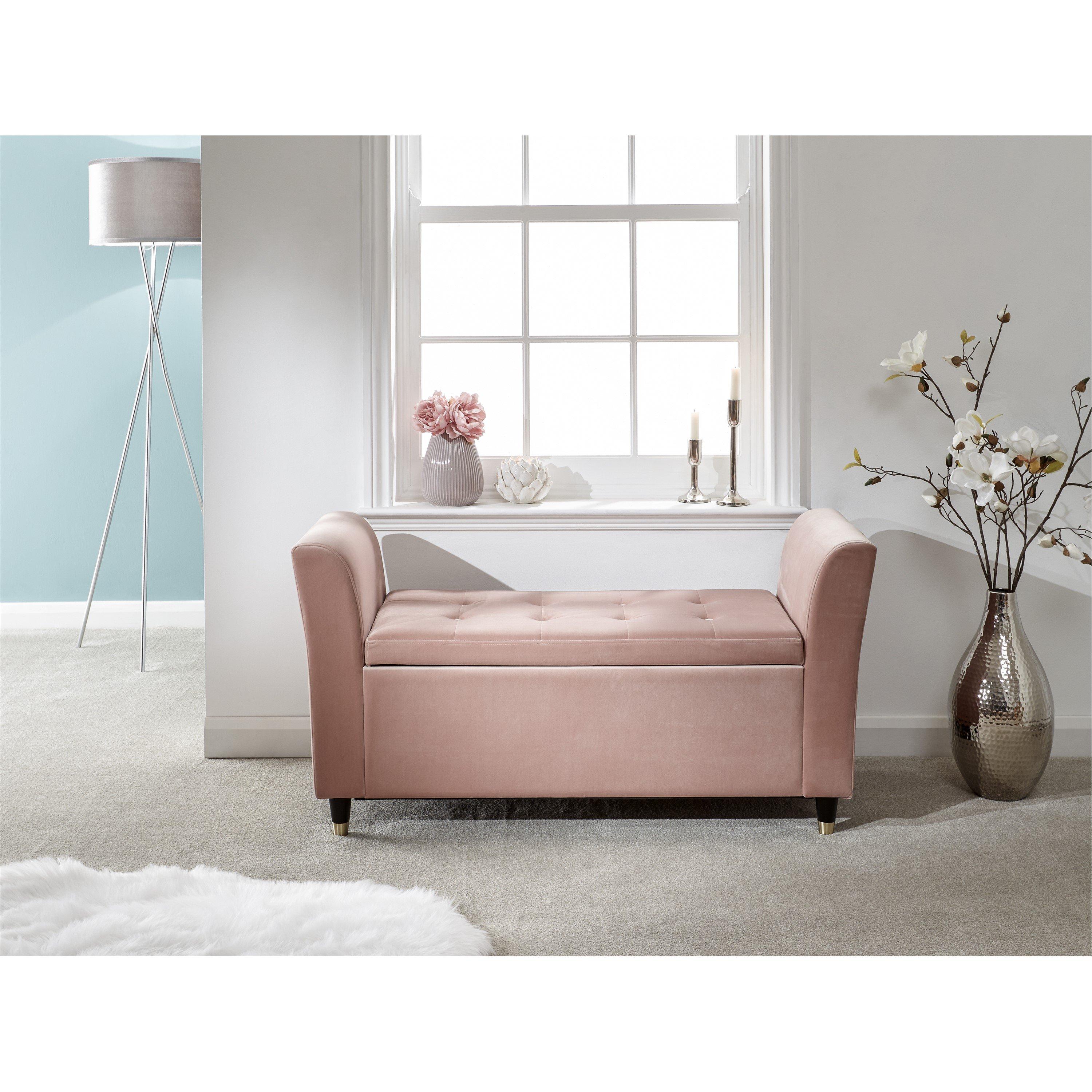 Gfw  Genoa Upholstered Window Seat - Blush Pink