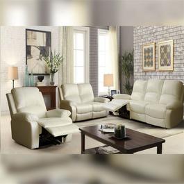 Comfy Living Manual Reclining Leather Sofa Set