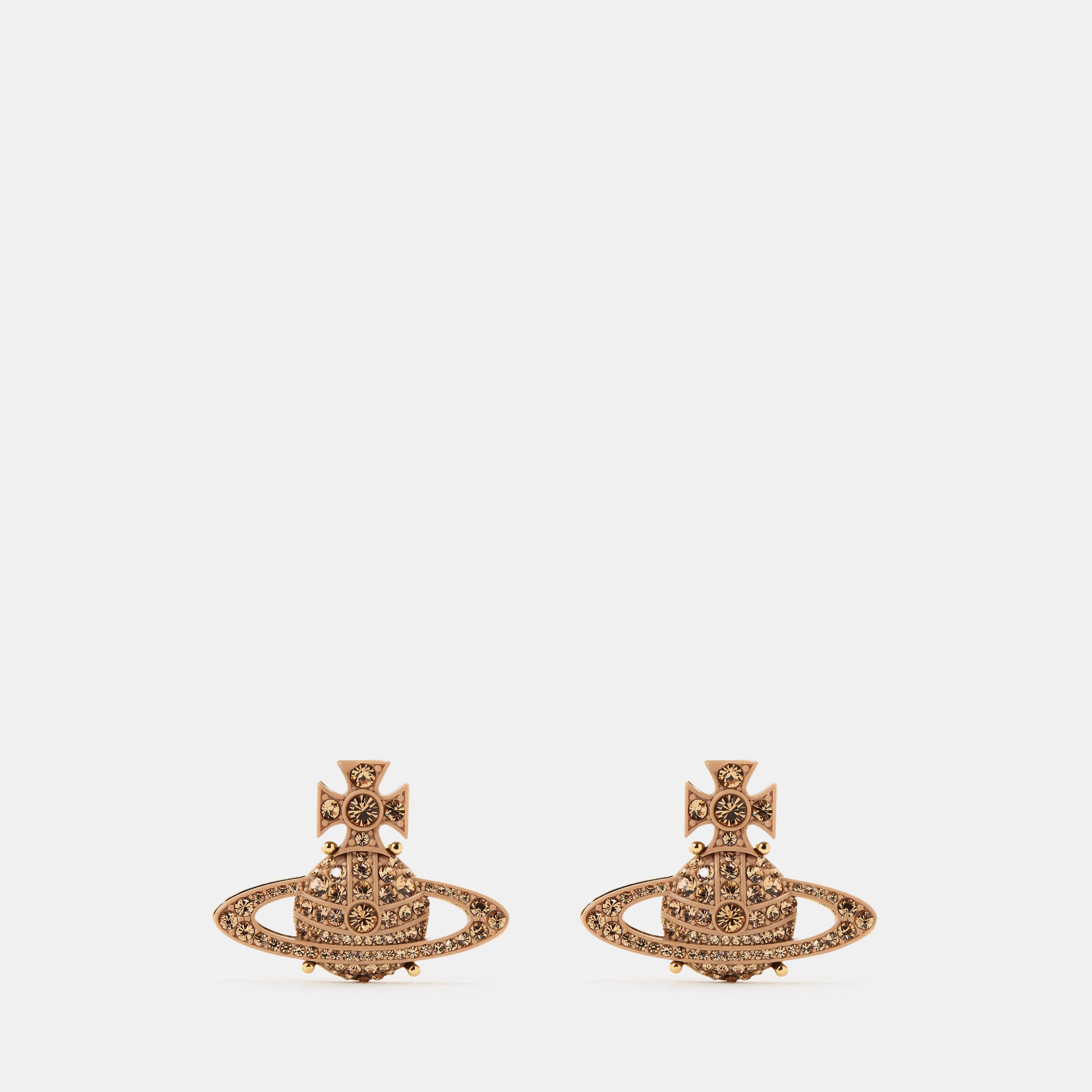 Gold/Topaz - Vivienne Westwood - Women's Viv Pop Orb Stud Earrings - 1