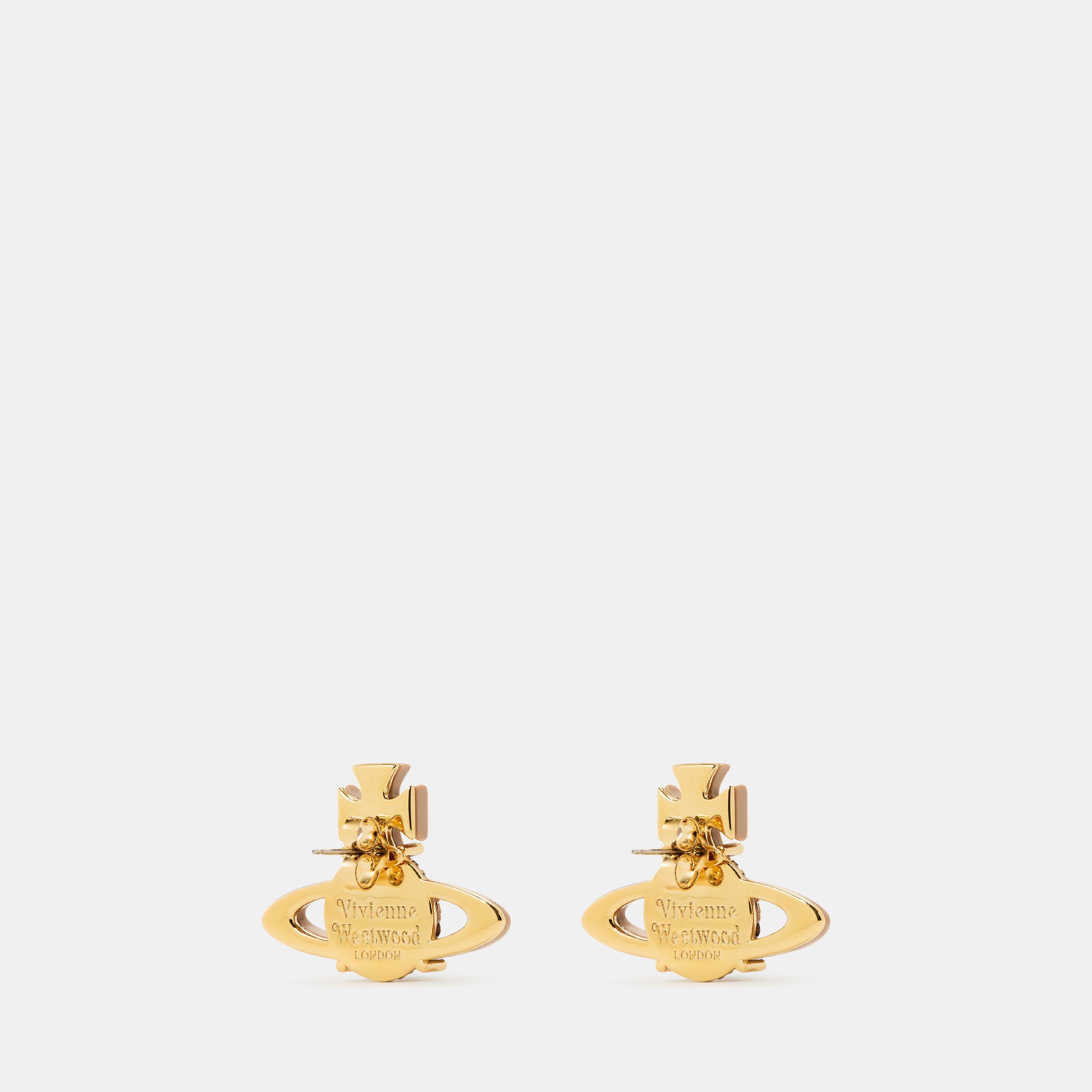 Gold/Topaz - Vivienne Westwood - Women's Viv Pop Orb Stud Earrings - 2