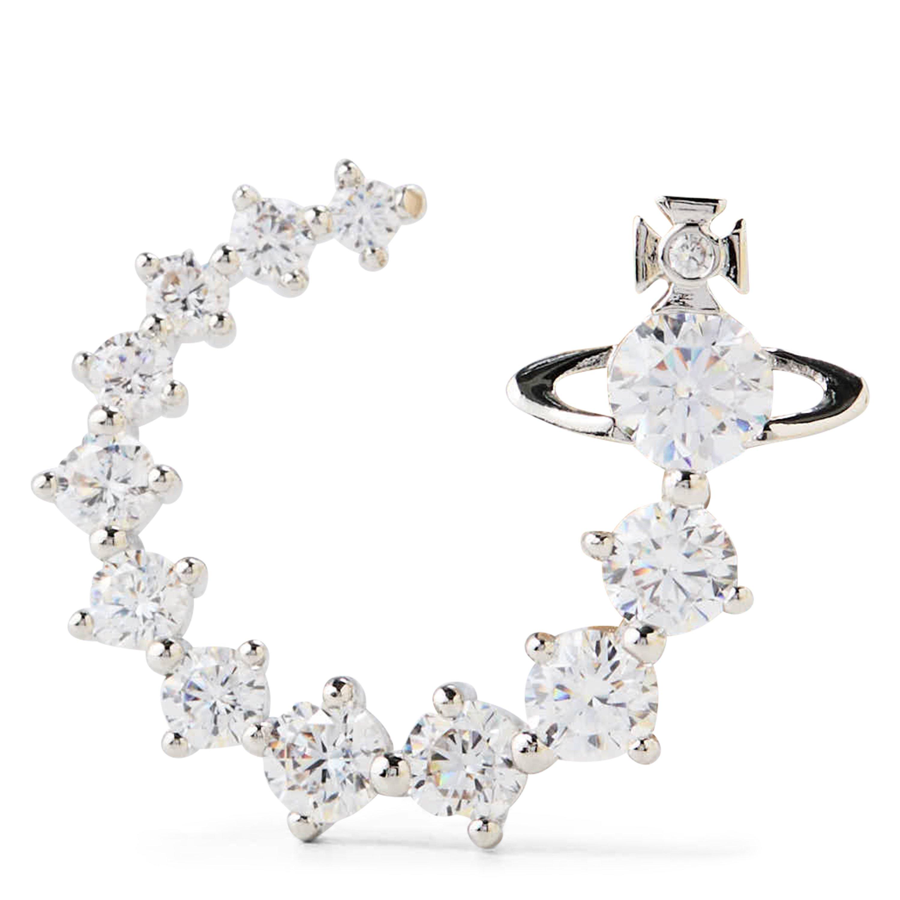 PLATINUM/WHITE - Vivienne Westwood - Viv LYDIA EARRINGS Ld62 - 1