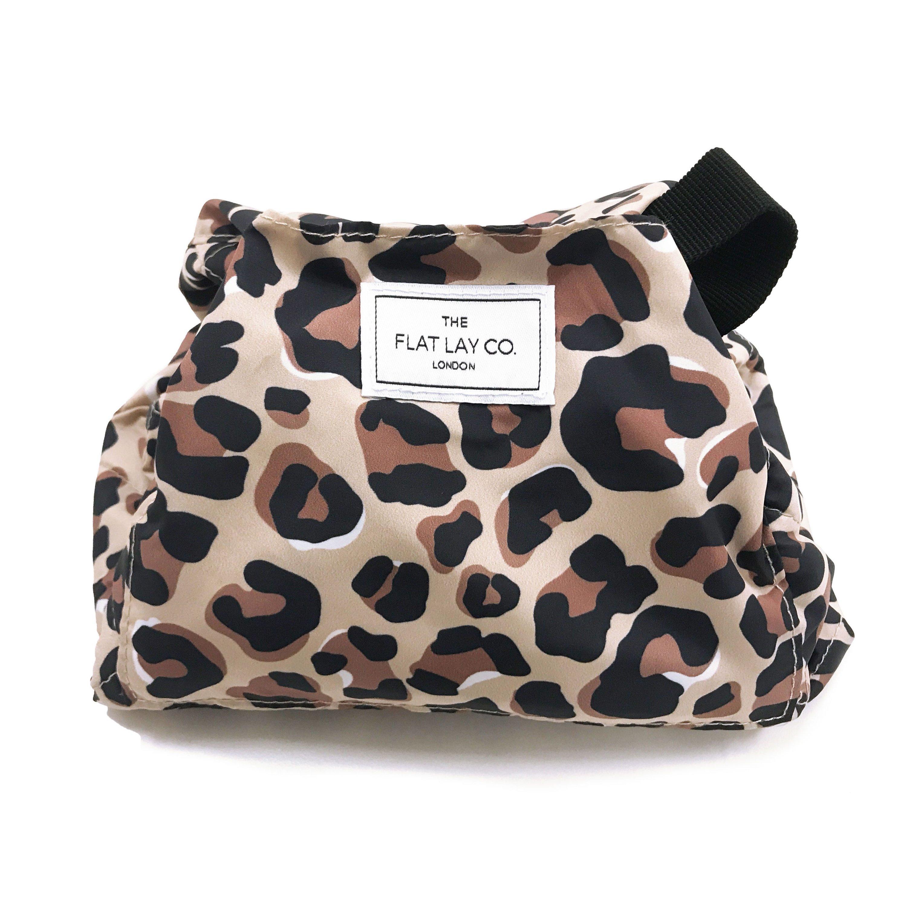 Leopard Print - The Flat Lay Co. - Women's Open Drawstring Makeup Bag - 2