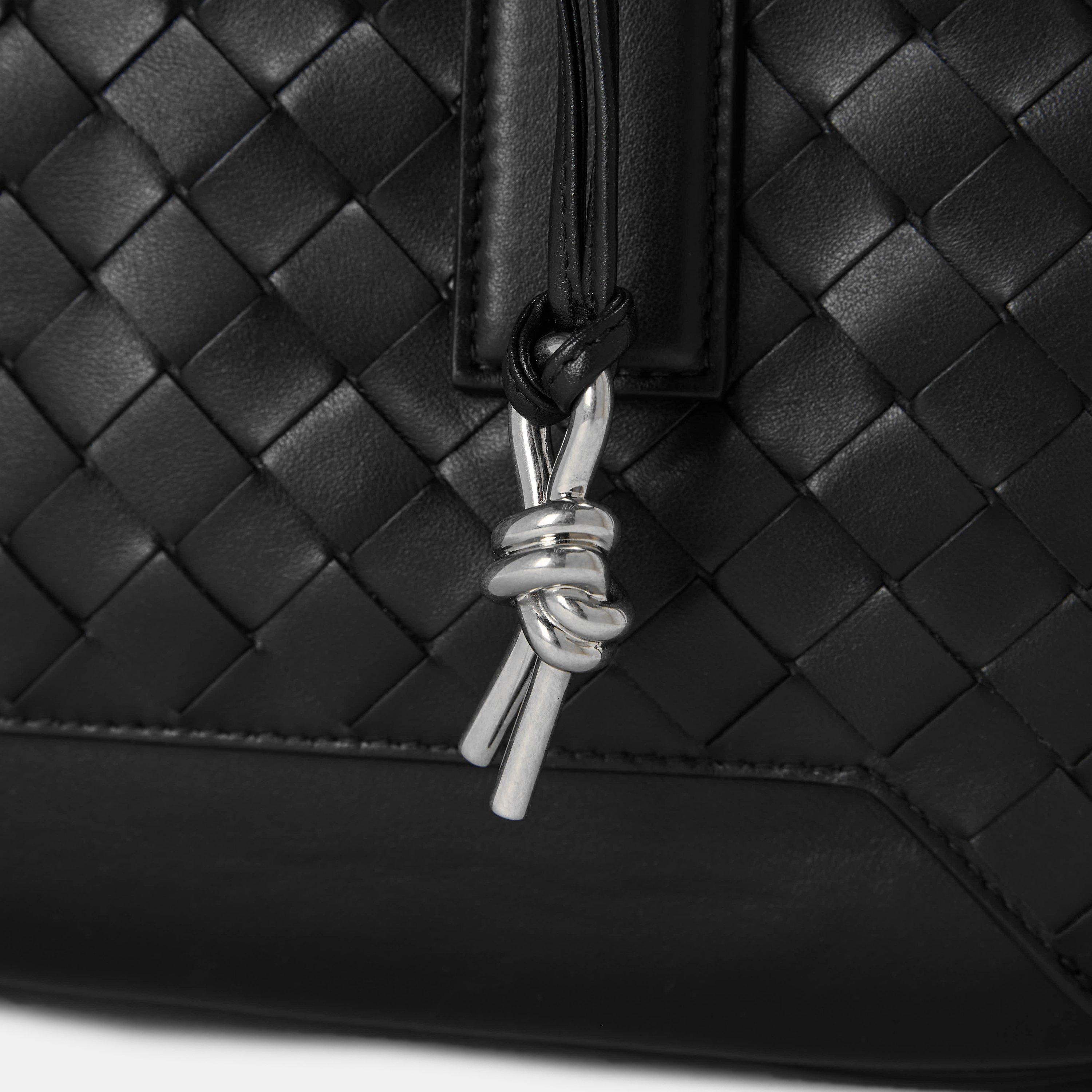 Black/Silver - Bottega Veneta - Men's BV Intrec Briefcase - 4