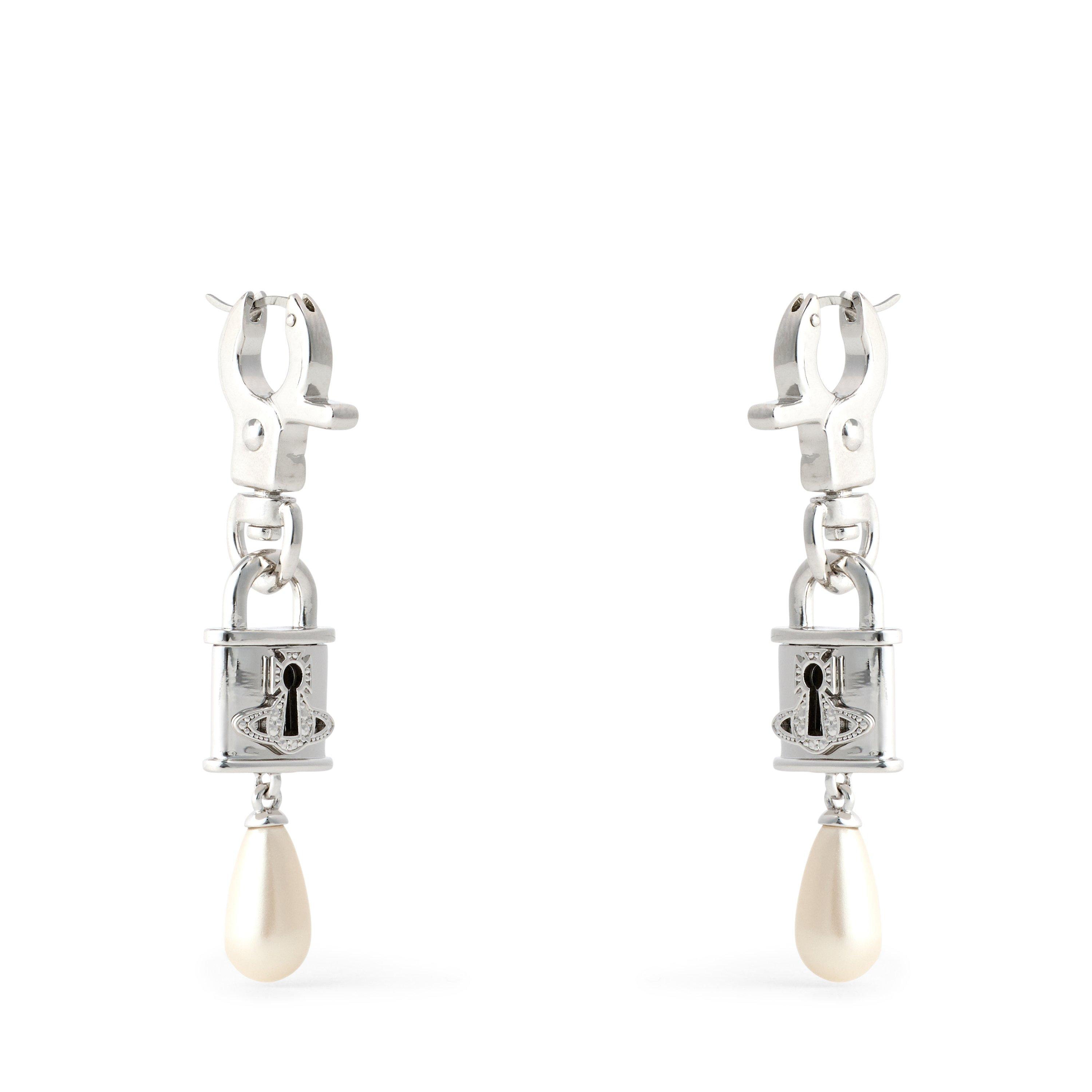 Vivienne Westwood Women's Celestia Small Stud Earrings - PLATINUM/PEARL