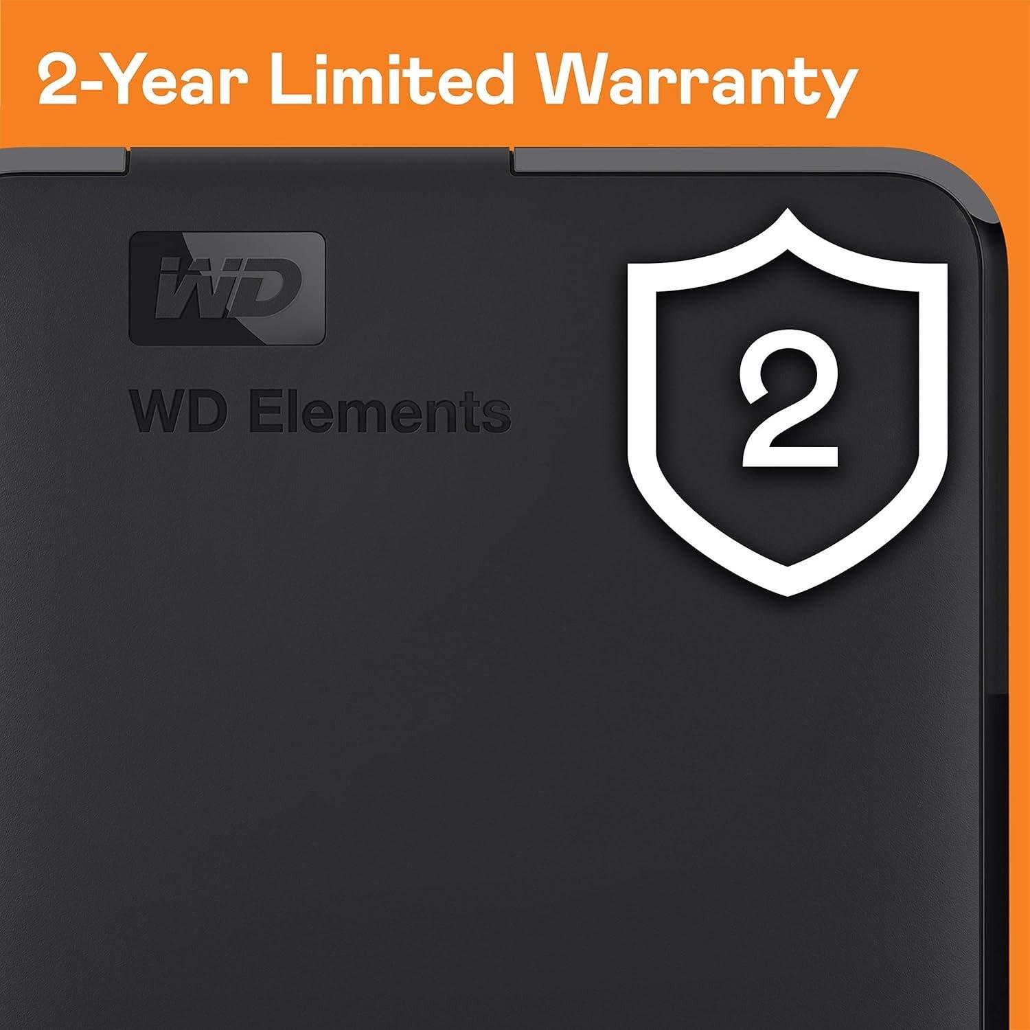 Nero - Western Digital - Elements 2TB USB-A Portable External Hard Drive - 2