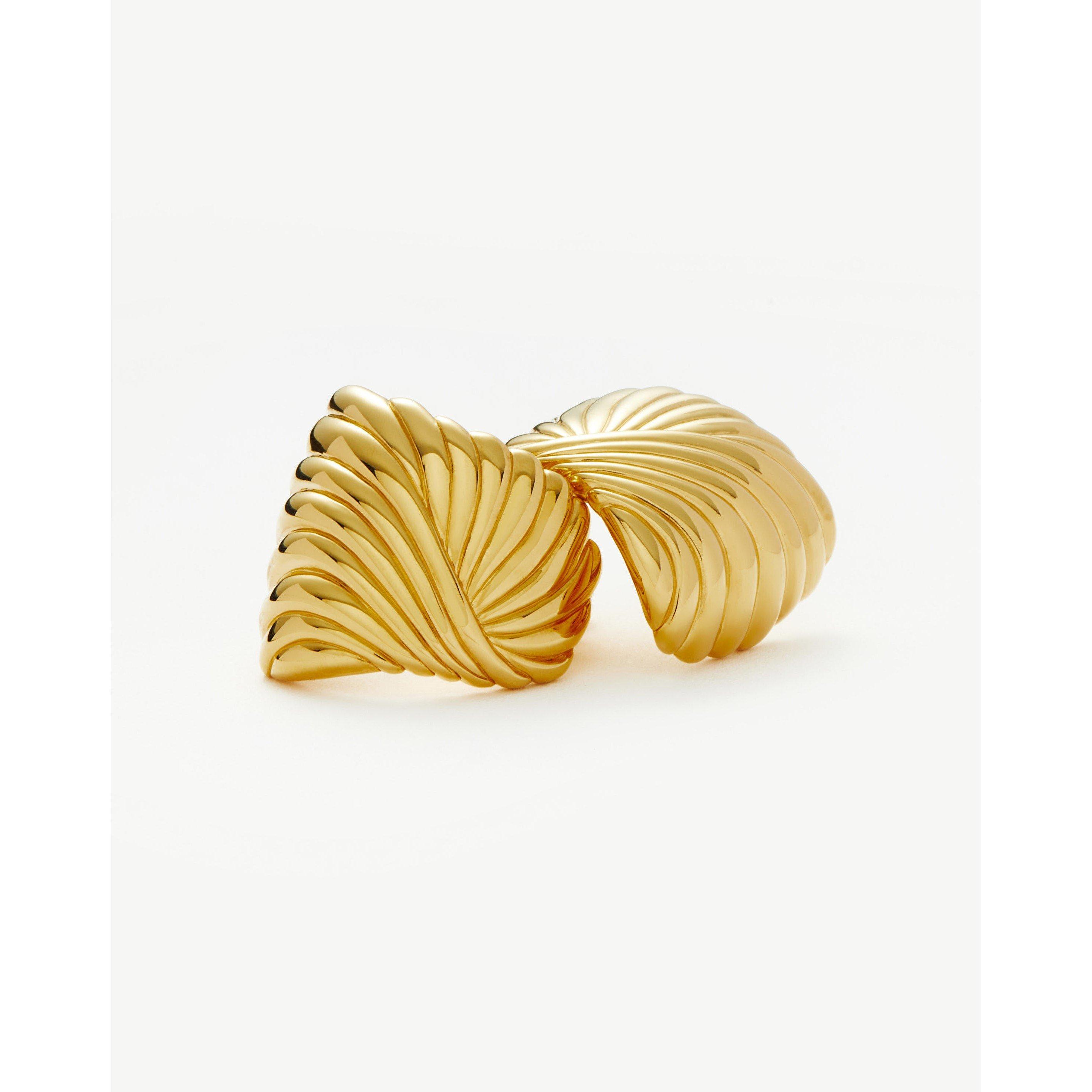 Gold - Missoma - Ripple Oversized Stud Earrings - 1