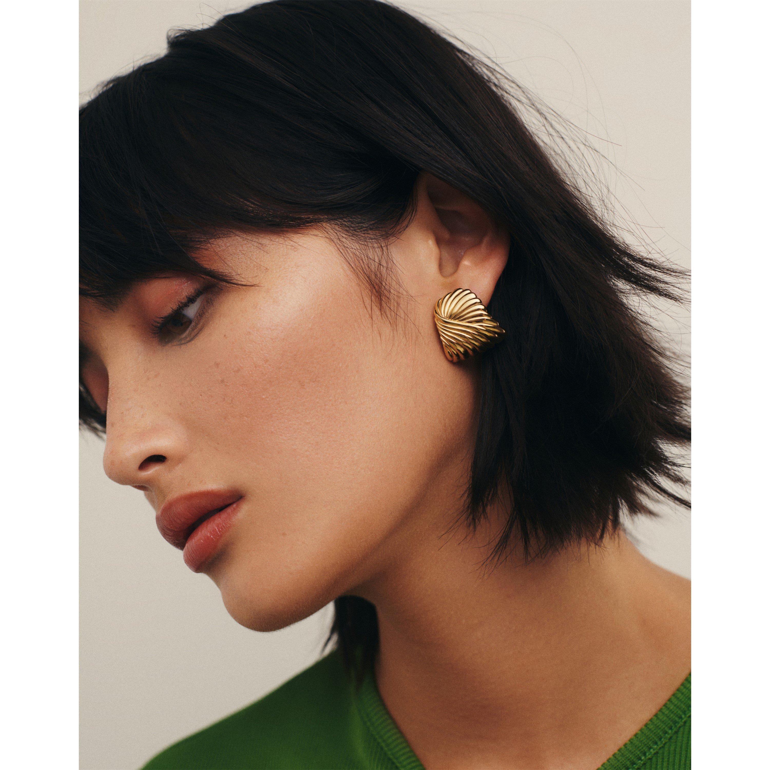 Gold - Missoma - Ripple Oversized Stud Earrings - 2