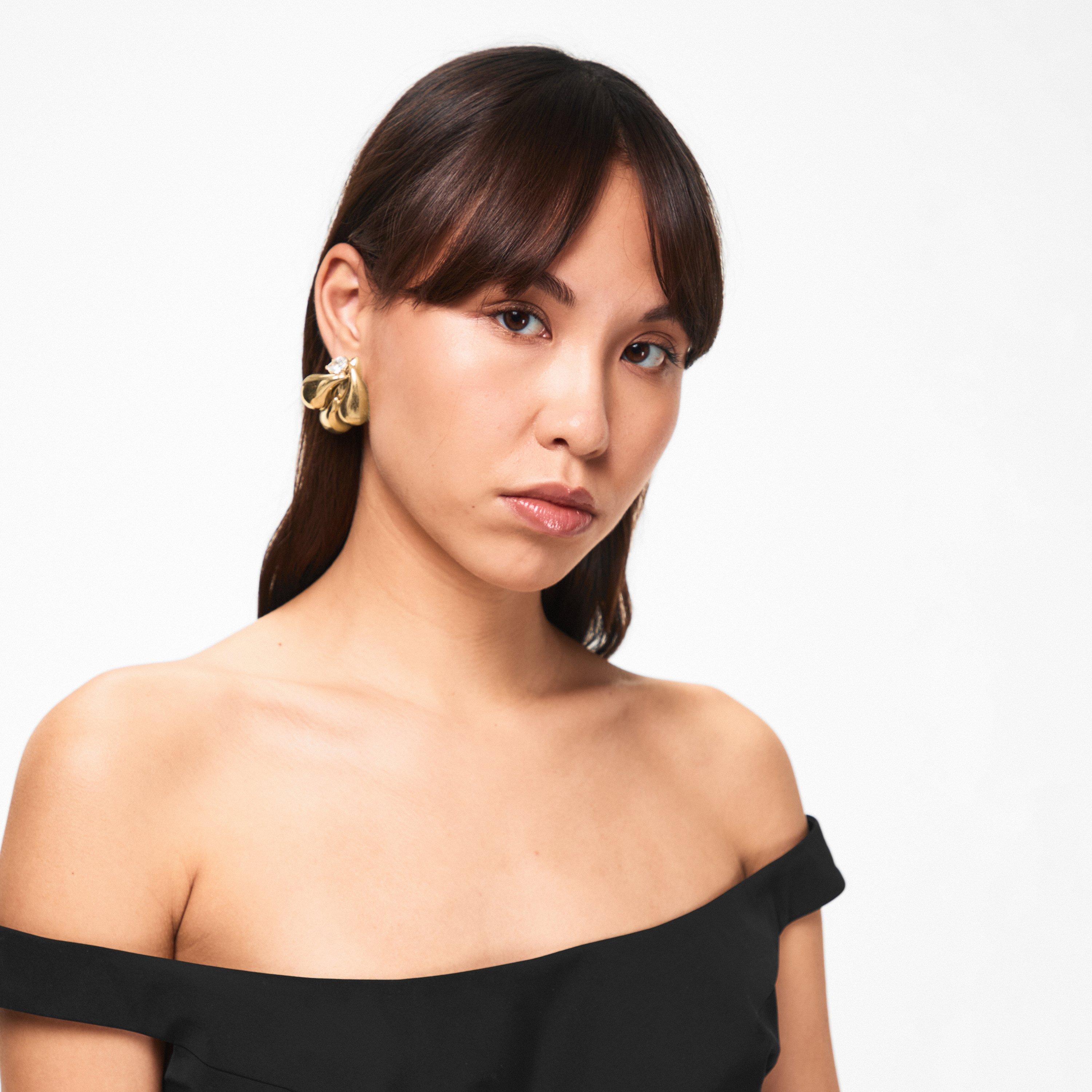 Gold - Magda Butrym - Women's Stud Earrings - 3