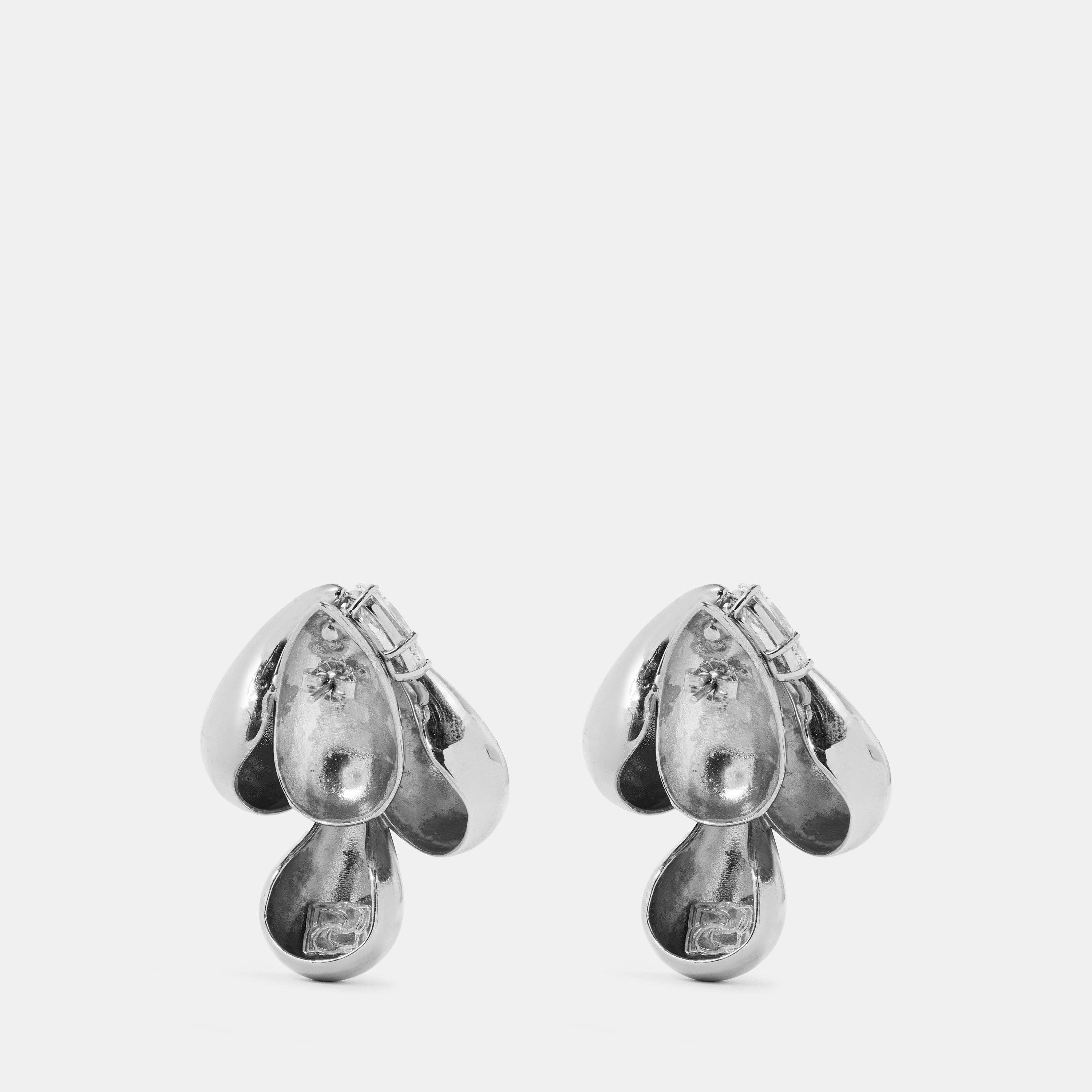 Rhodium - Magda Butrym - Women's Stud Earrings - 2