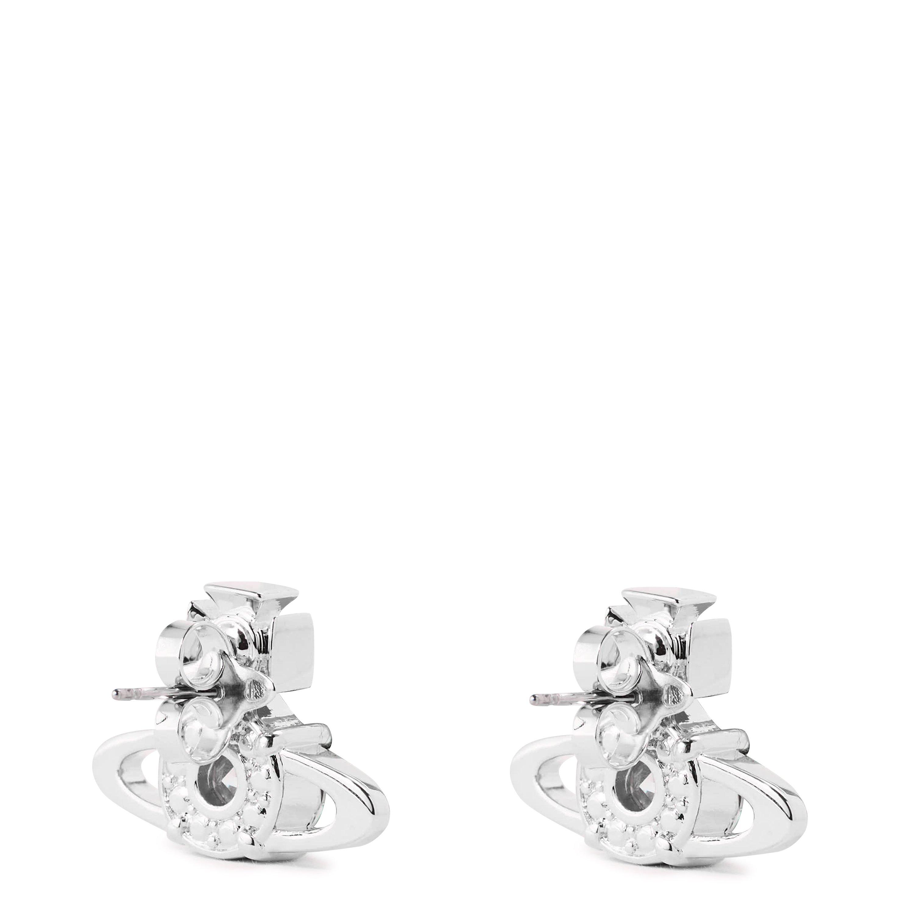 PLATINUM/WHITE - Vivienne Westwood - Reina Large Earrings - 2