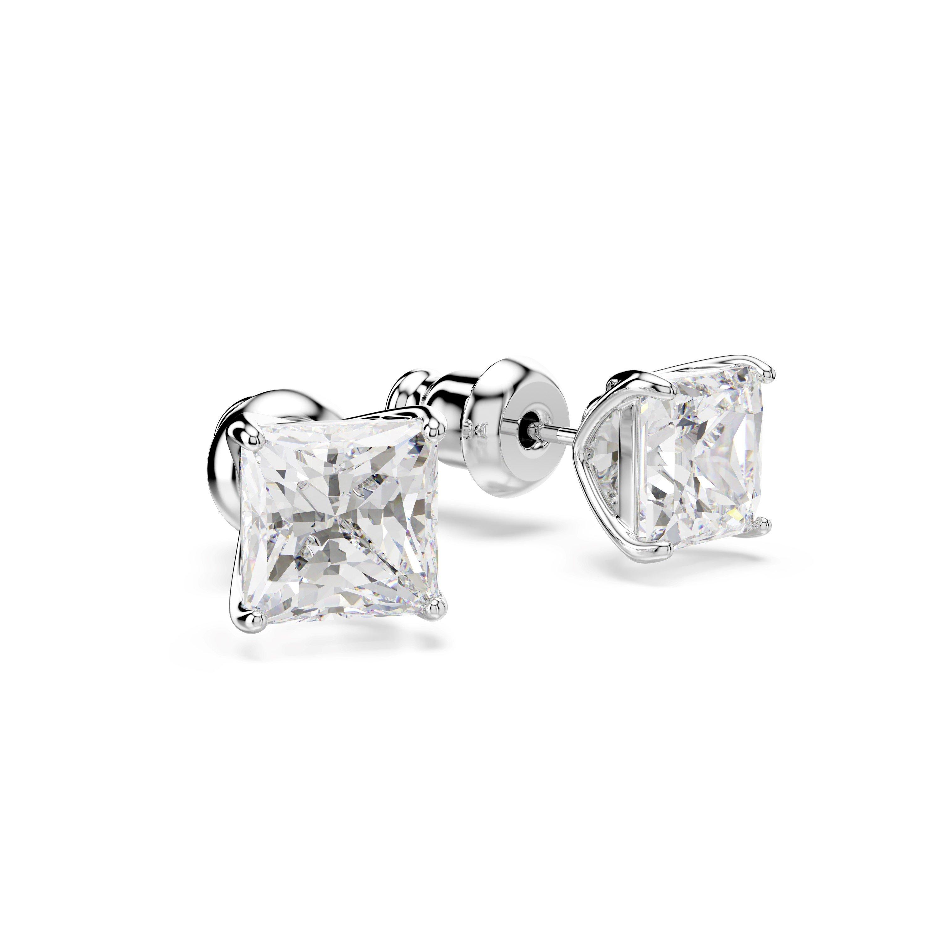 Silver/Crystal - Swarovski - Women's Stilla Stud Earrings - 2