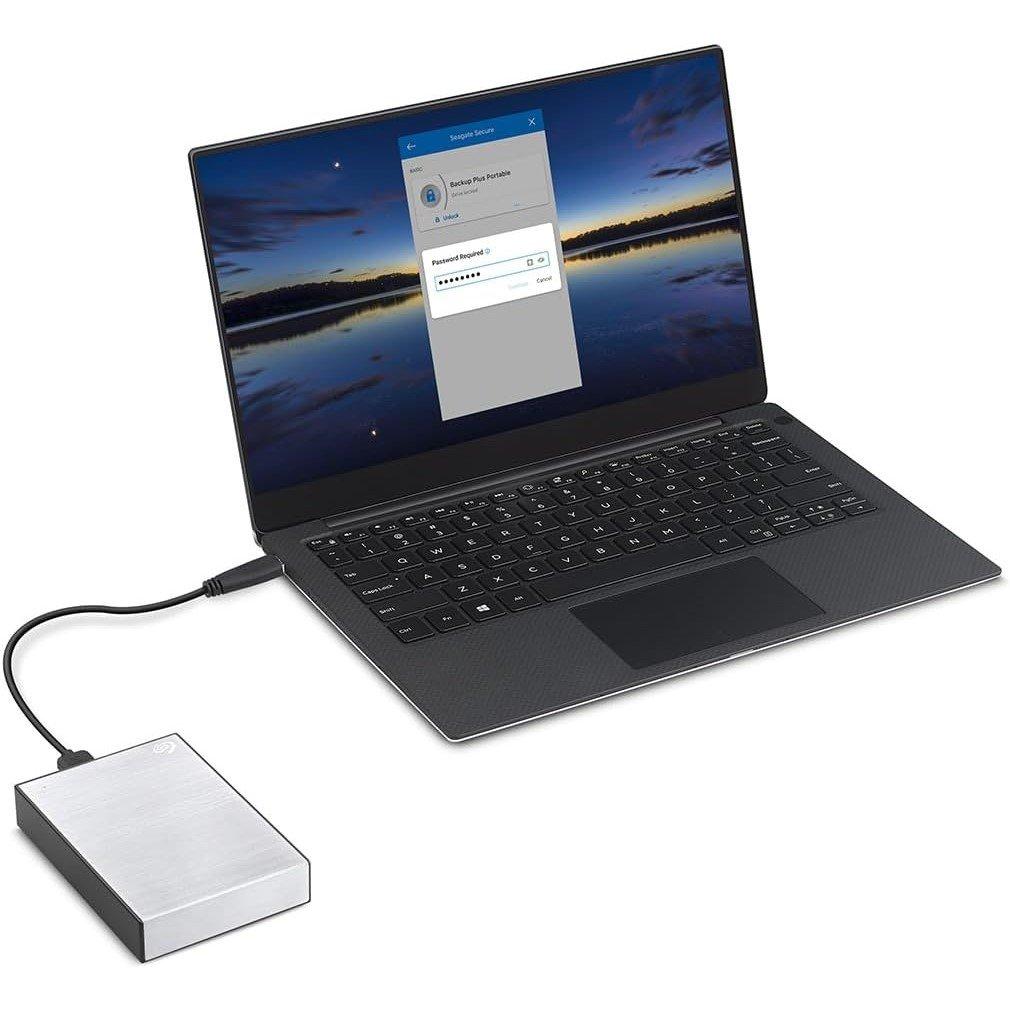 Argento - Seagate - USB3 10 One Touch External Hard Drive with Password - Silver - 3