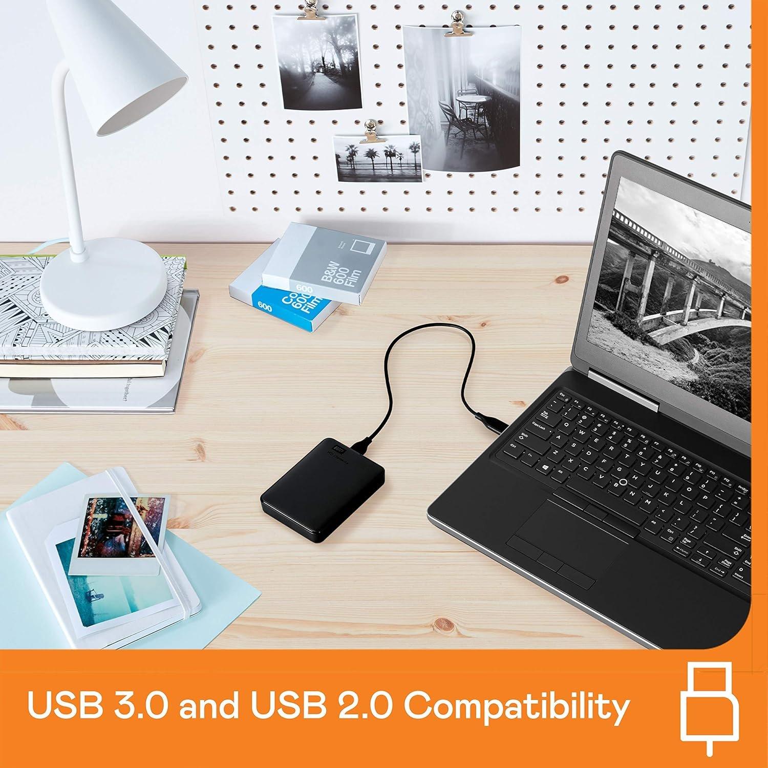 Schwarz - Western Digital - Elements 1TB Portable External Hard Drive - 9
