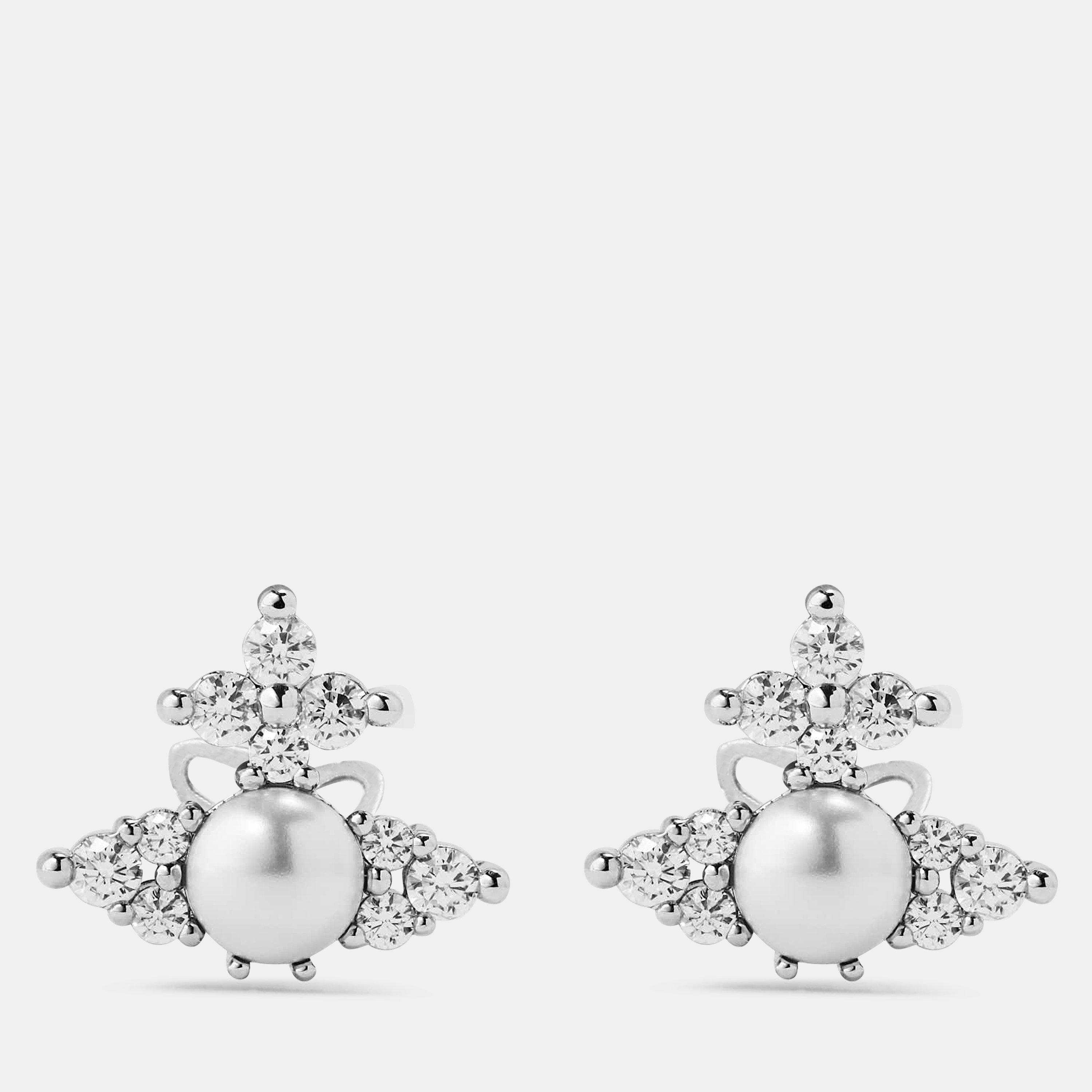Vivienne Westwood Feodora Earrings - Plat/Pearl