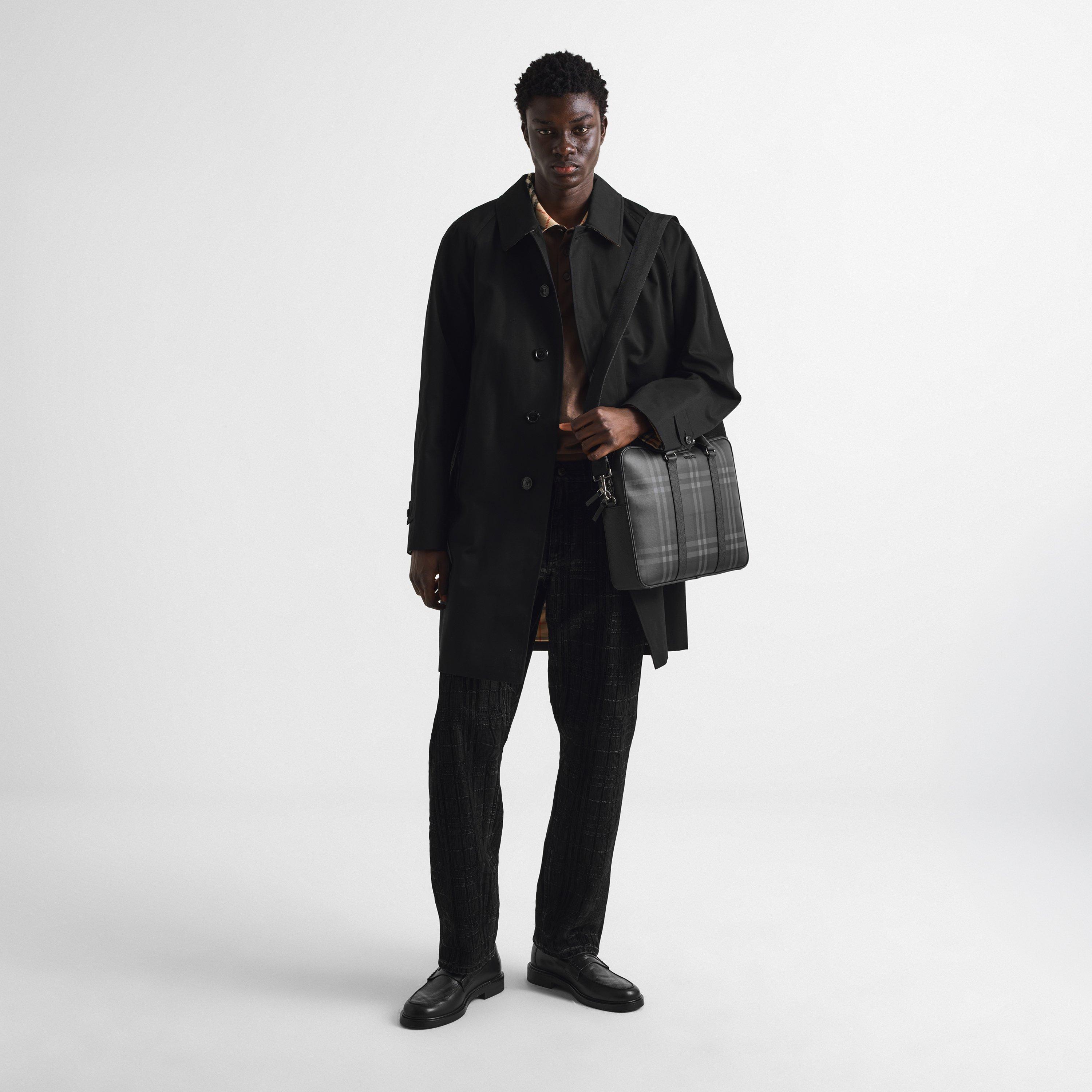 Iron - Burberry - Men's Check Briefcase - 6