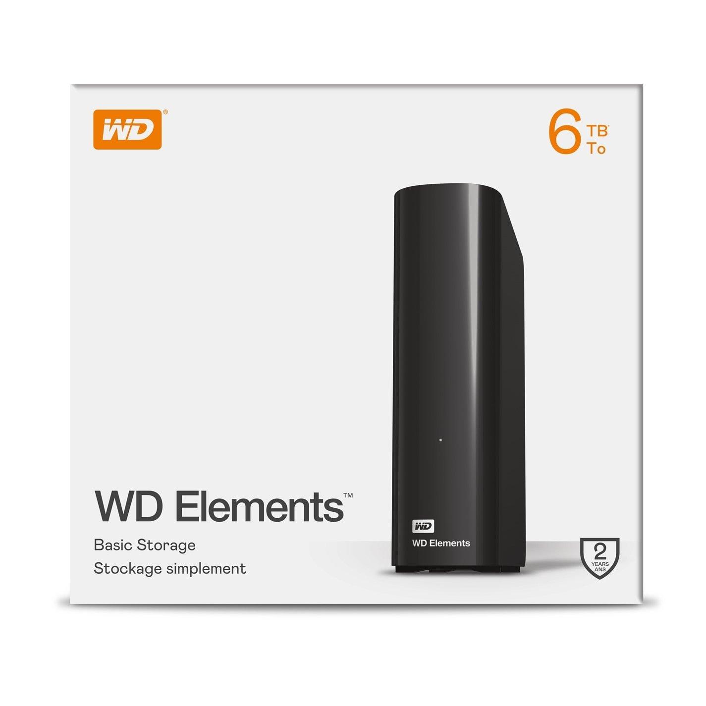 Western Digital WD 6TB Portable External Hard Drive - Black