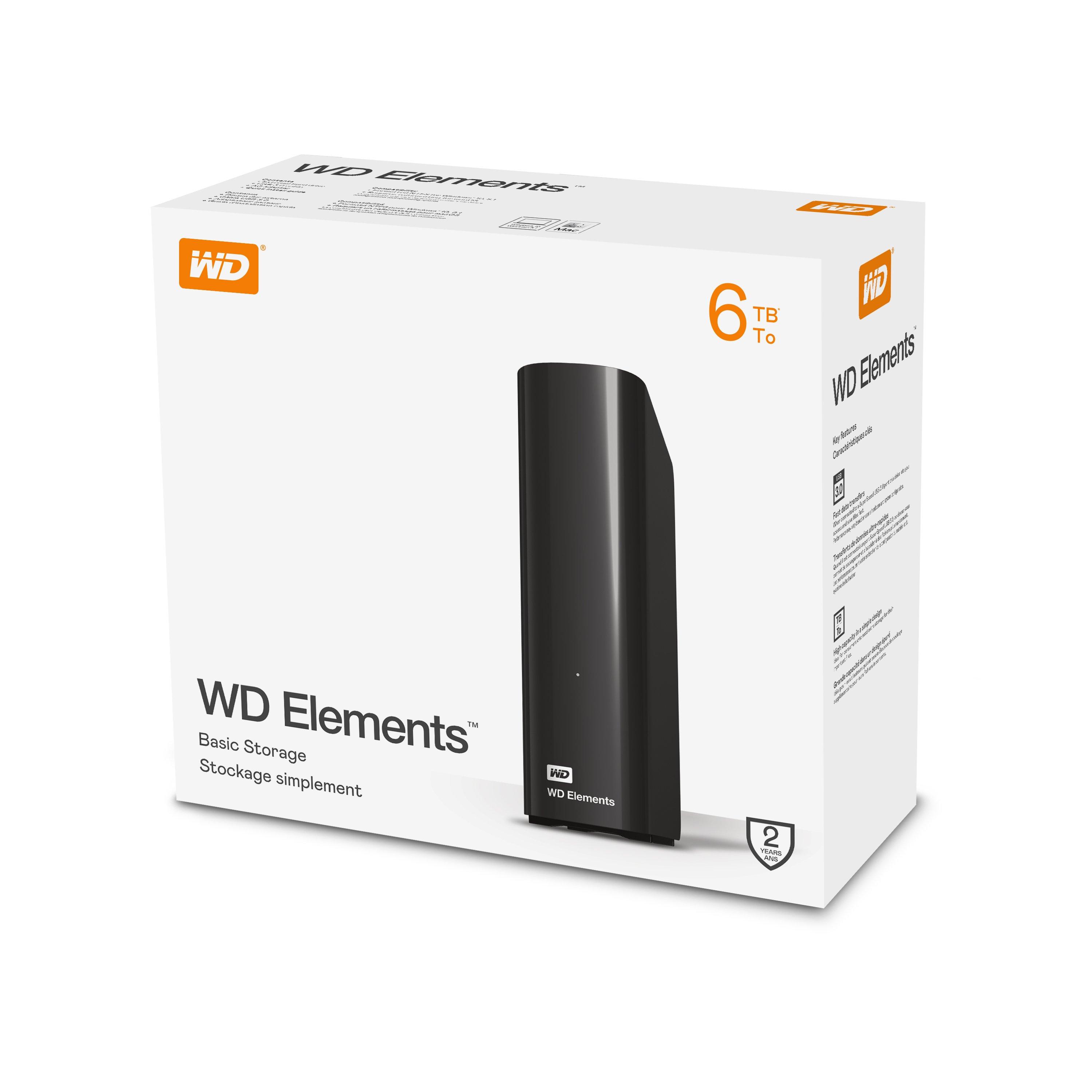 Black - Western Digital - WD 6TB Portable External Hard Drive - 6