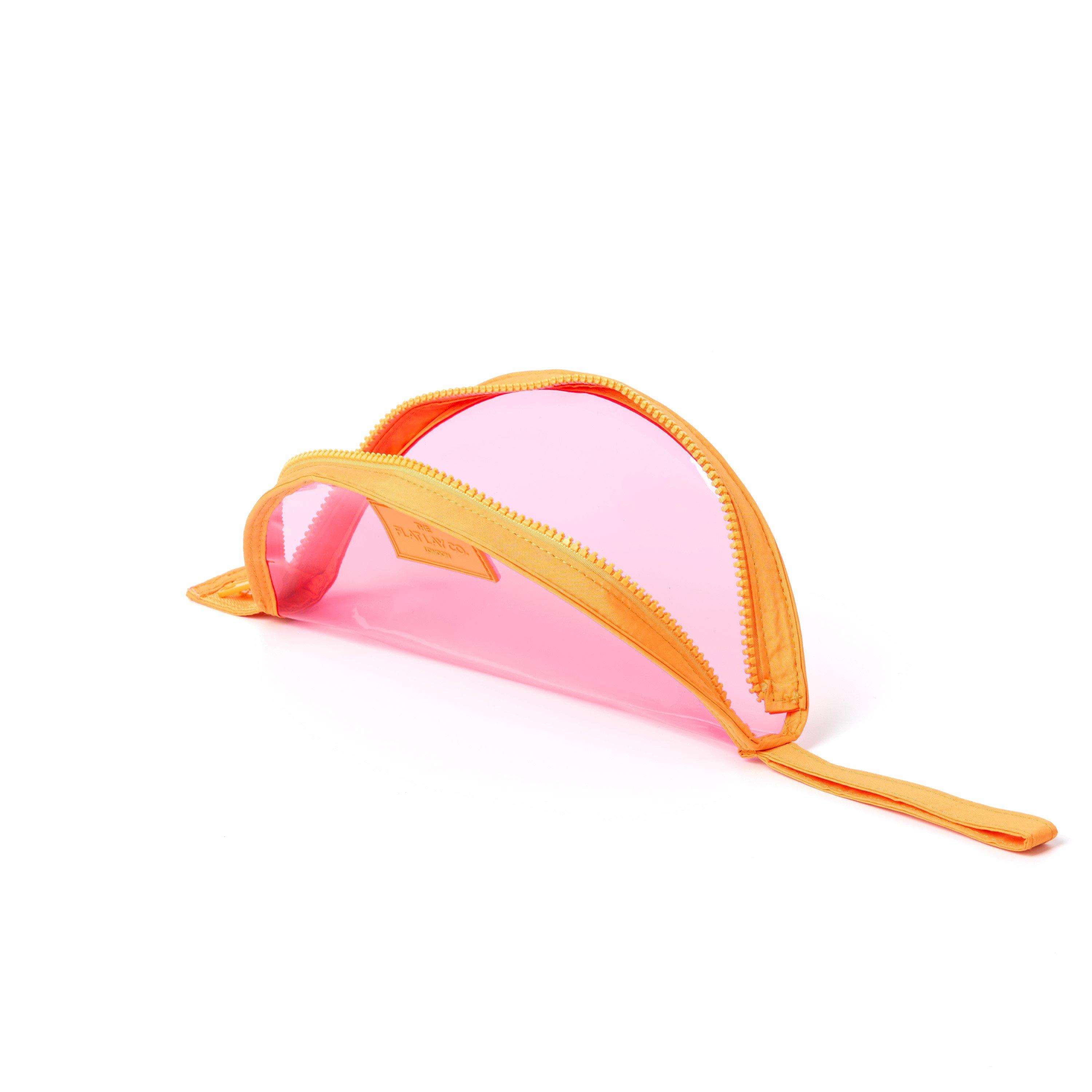 Orange and Pink - The Flat Lay Co. - Lunar Flat Lay Makeup Pouch - Pink and Orange - 4