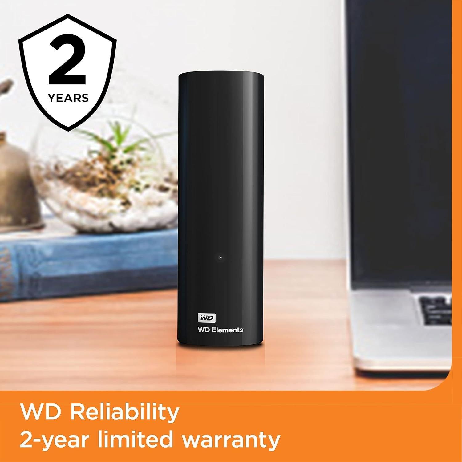 Nero - Western Digital - Elements 8TB USB-A Desktop External Hard Drive - 2