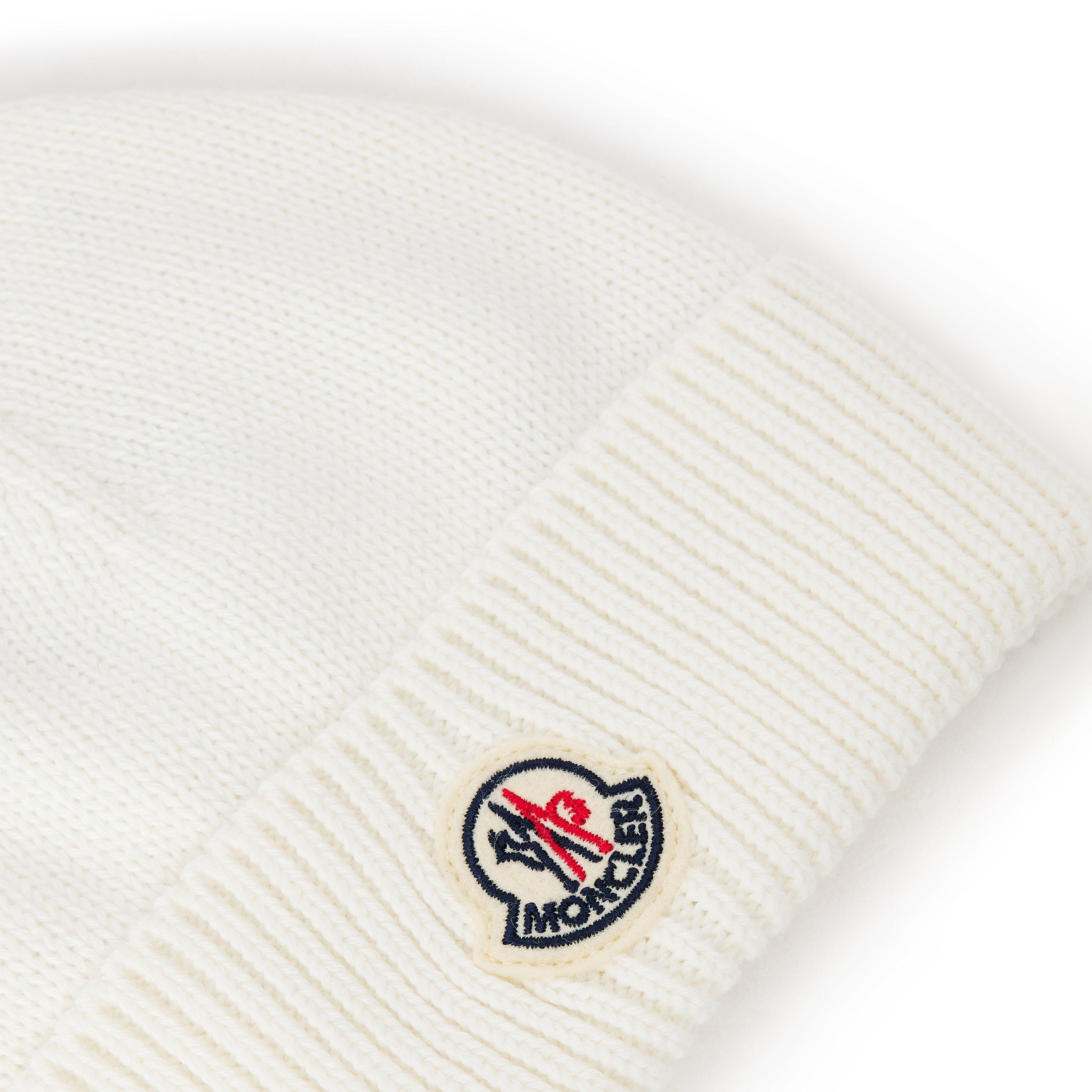 White 002 - Moncler - Logo Beanie - 3