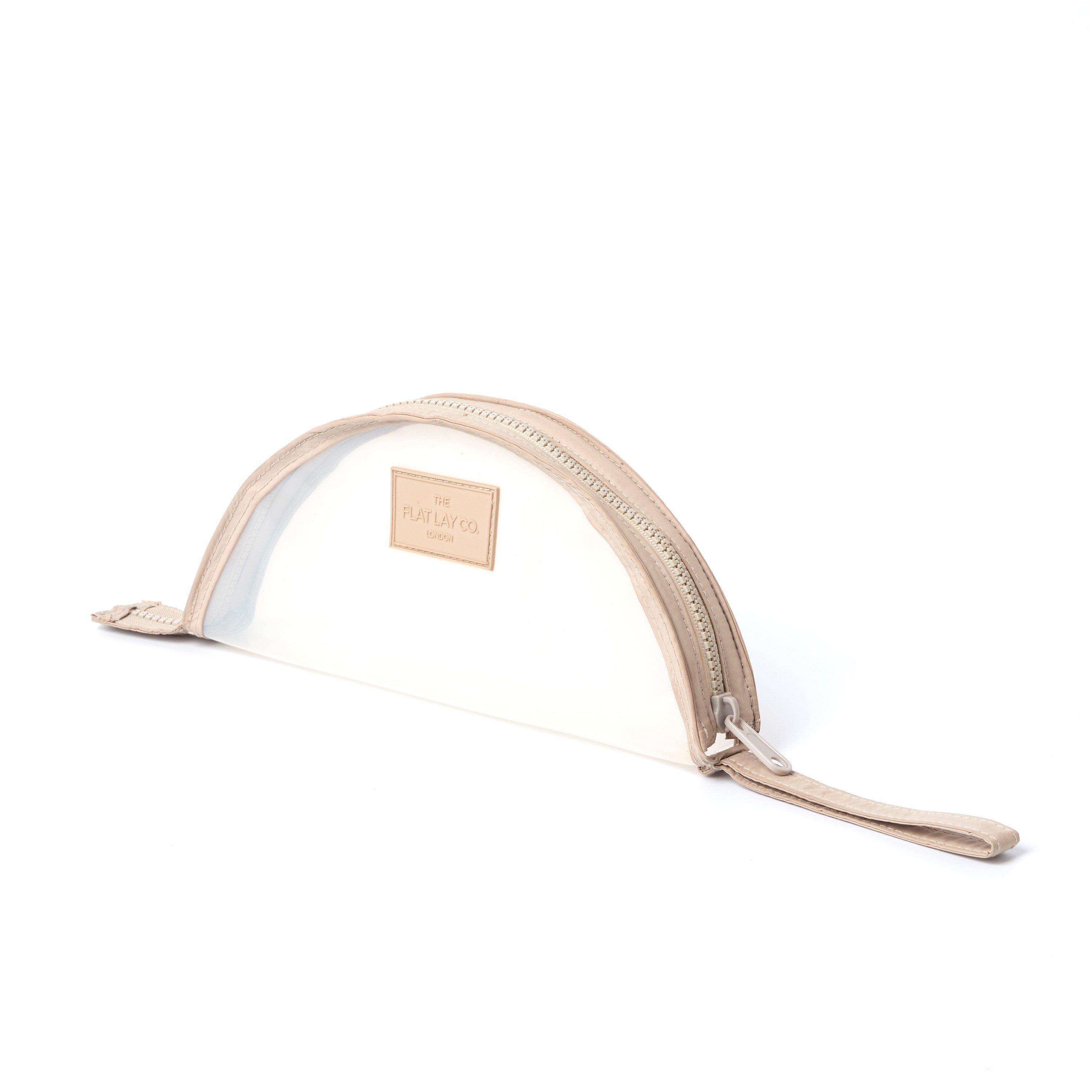Taupe - The Flat Lay Co. - Lunar Flat Lay Makeup Pouch - Taupe - 1