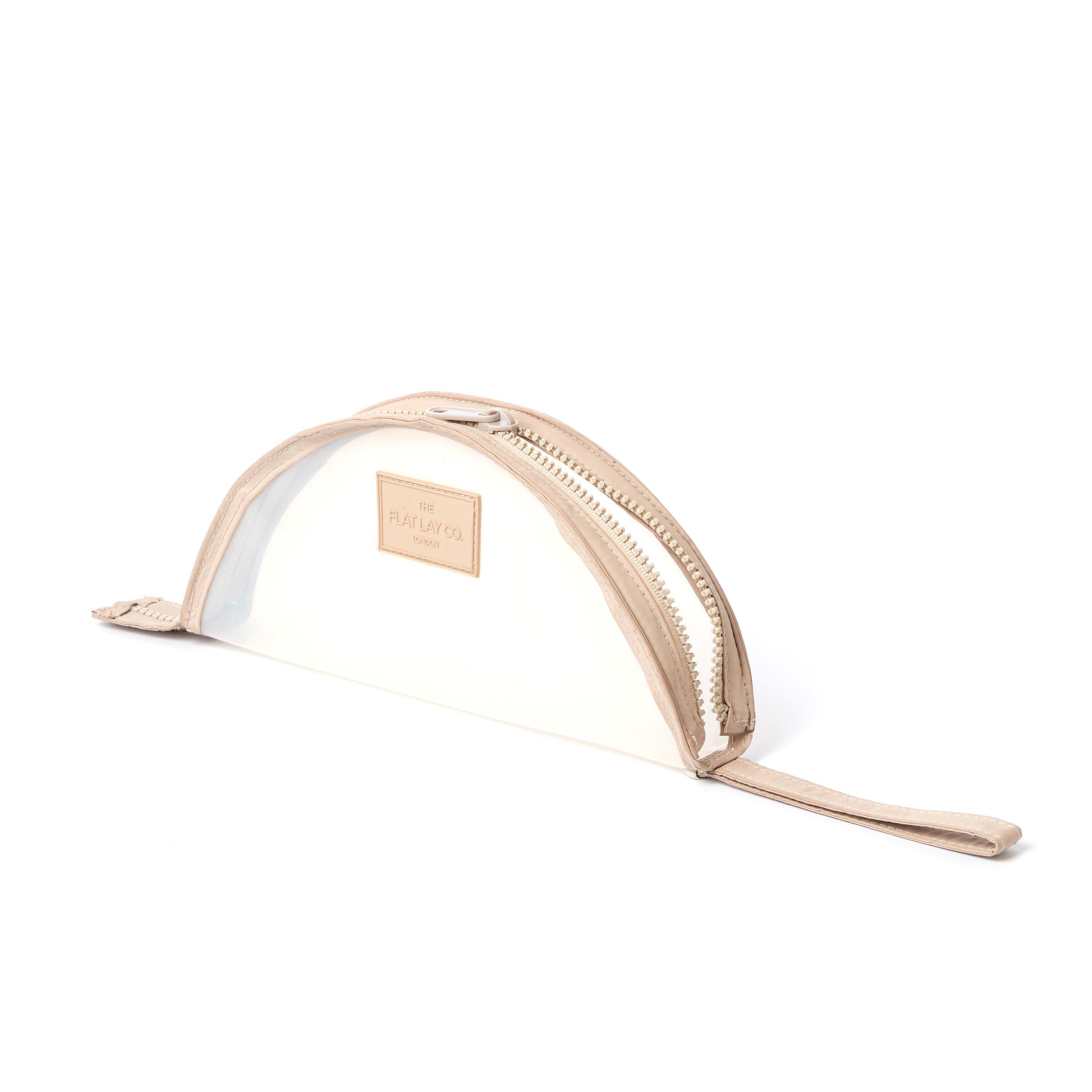 Taupe - The Flat Lay Co. - Lunar Flat Lay Makeup Pouch - Taupe - 2