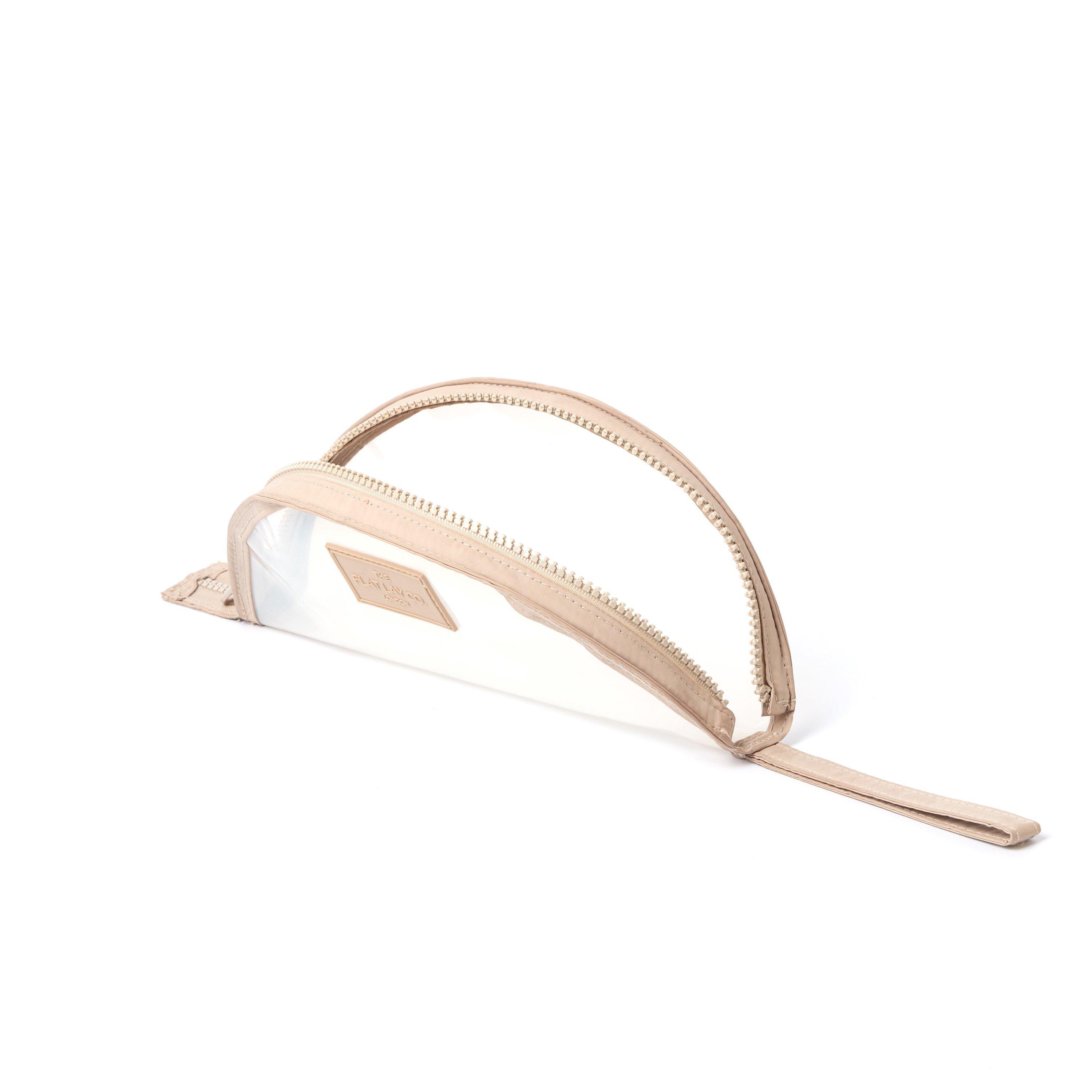 Taupe - The Flat Lay Co. - Lunar Flat Lay Makeup Pouch - Taupe - 3