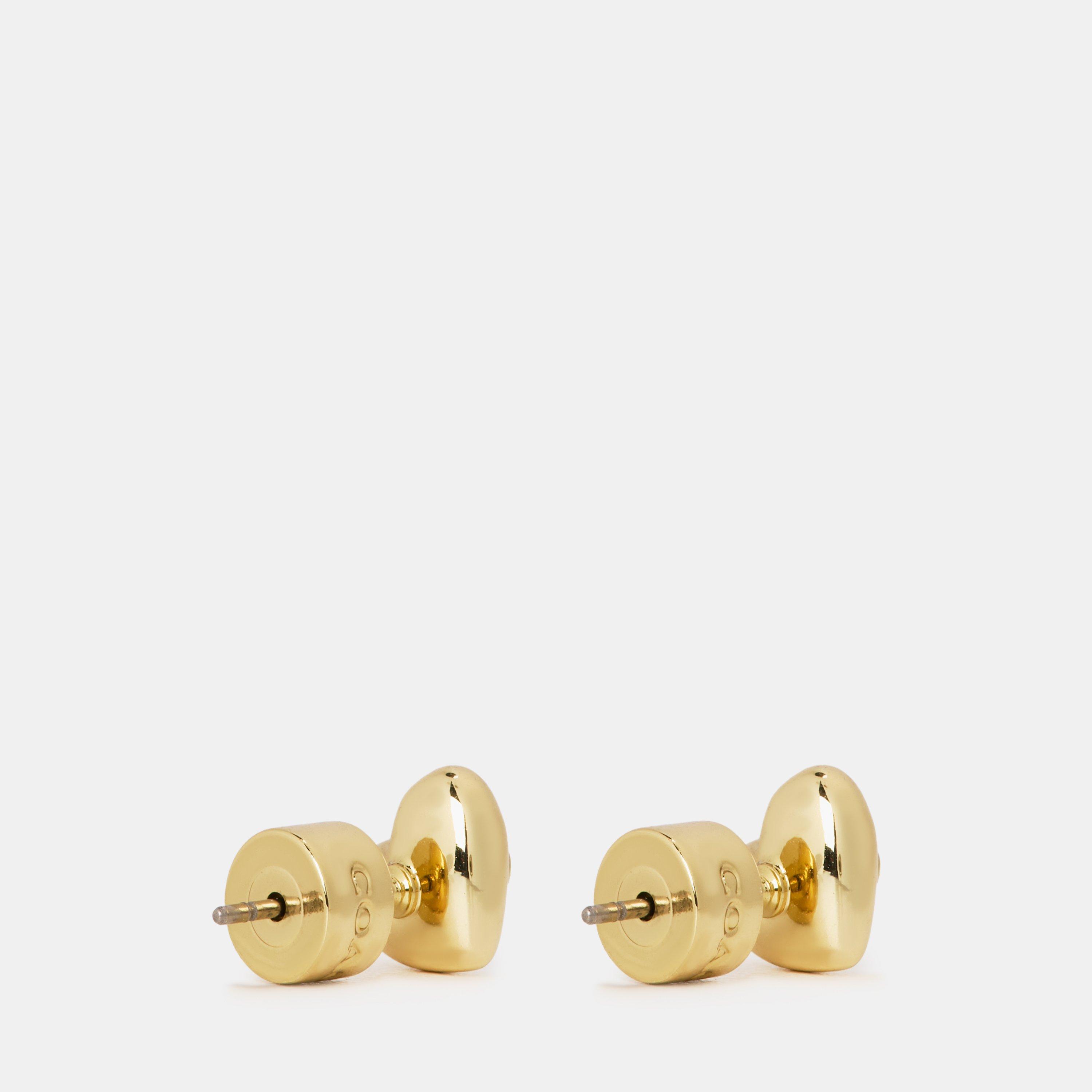 GOLD - Coach - COACH HEART STUD EARRINGS - 2