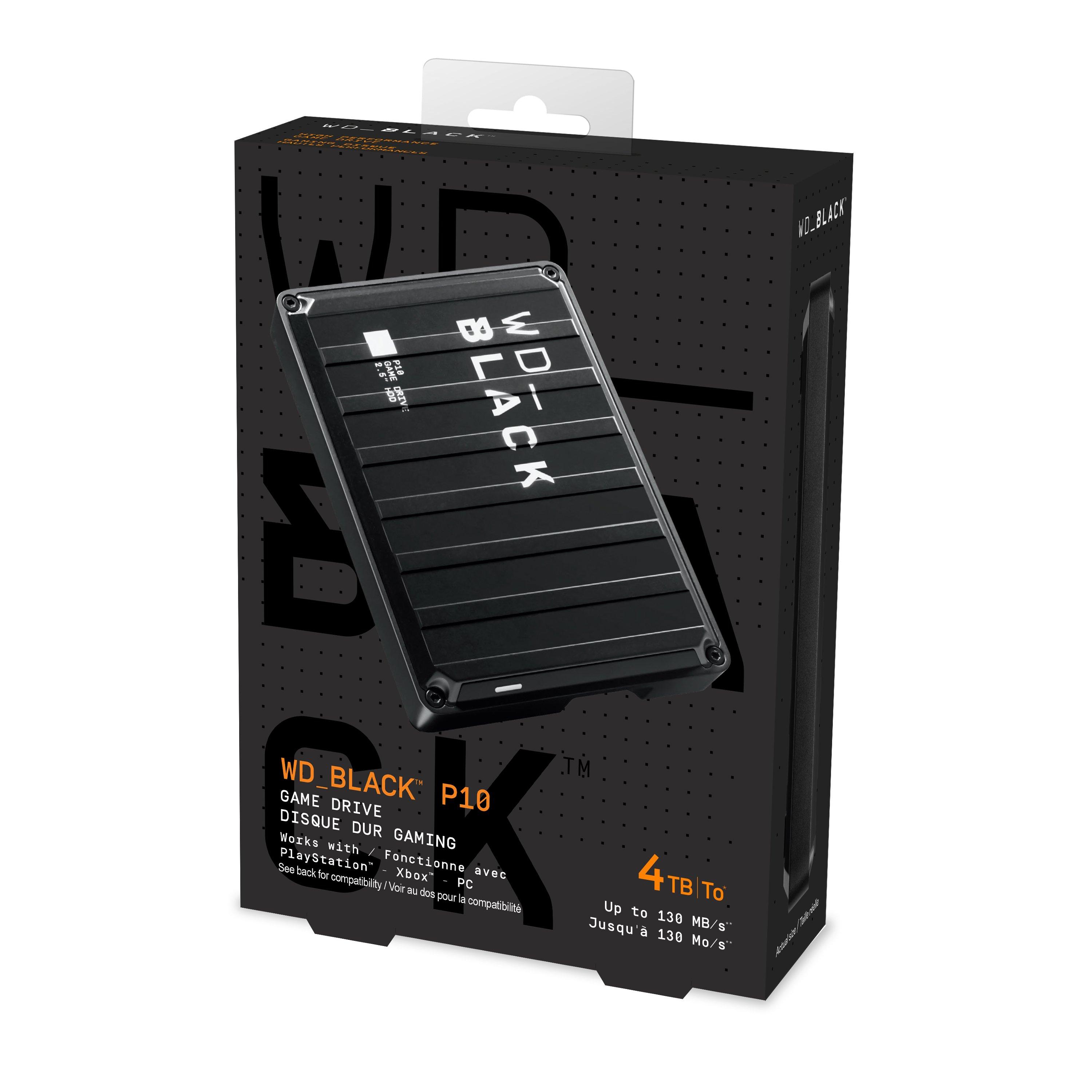 Noir - Western Digital - WD 4TB Portable Gaming Hard Drive - 1