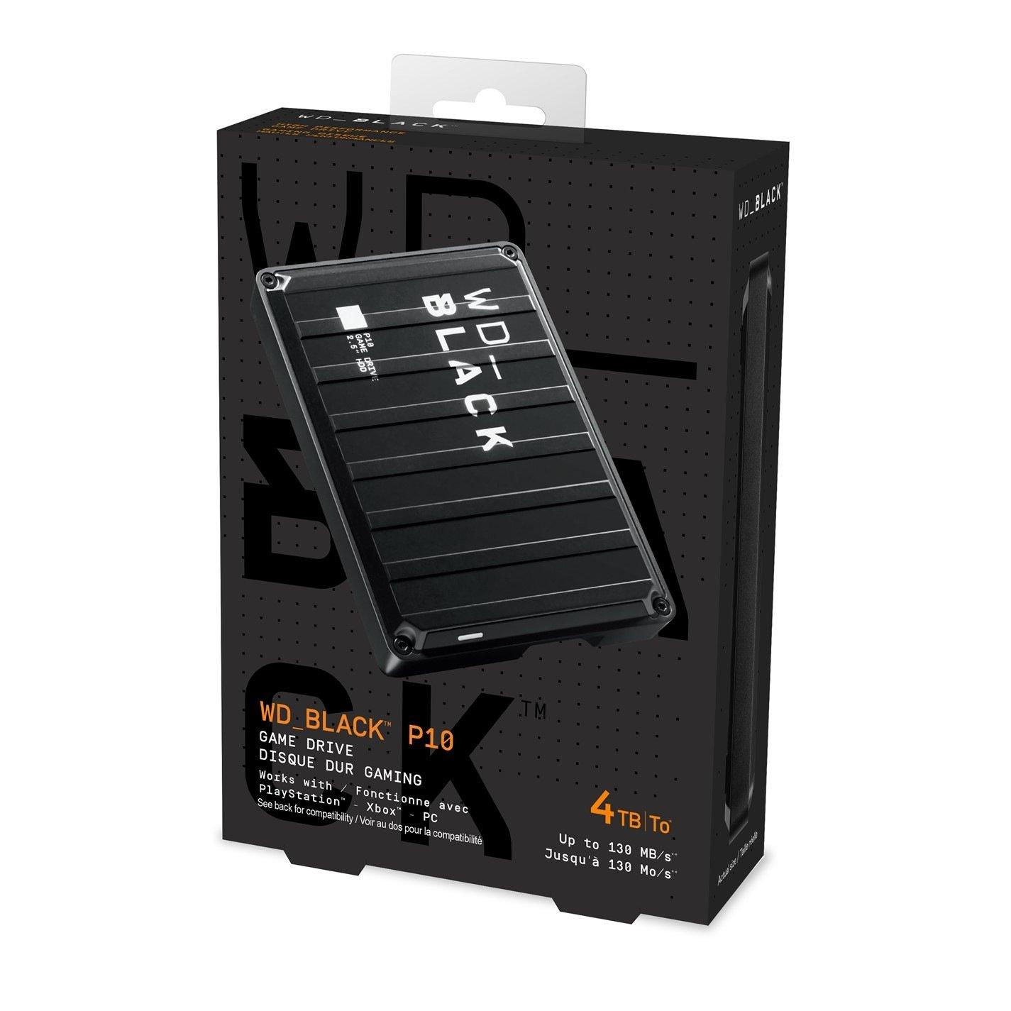 Black - Western Digital - WD 4TB Portable Gaming Hard Drive - Includes 1 month Xbox Pass Ultimate - 1