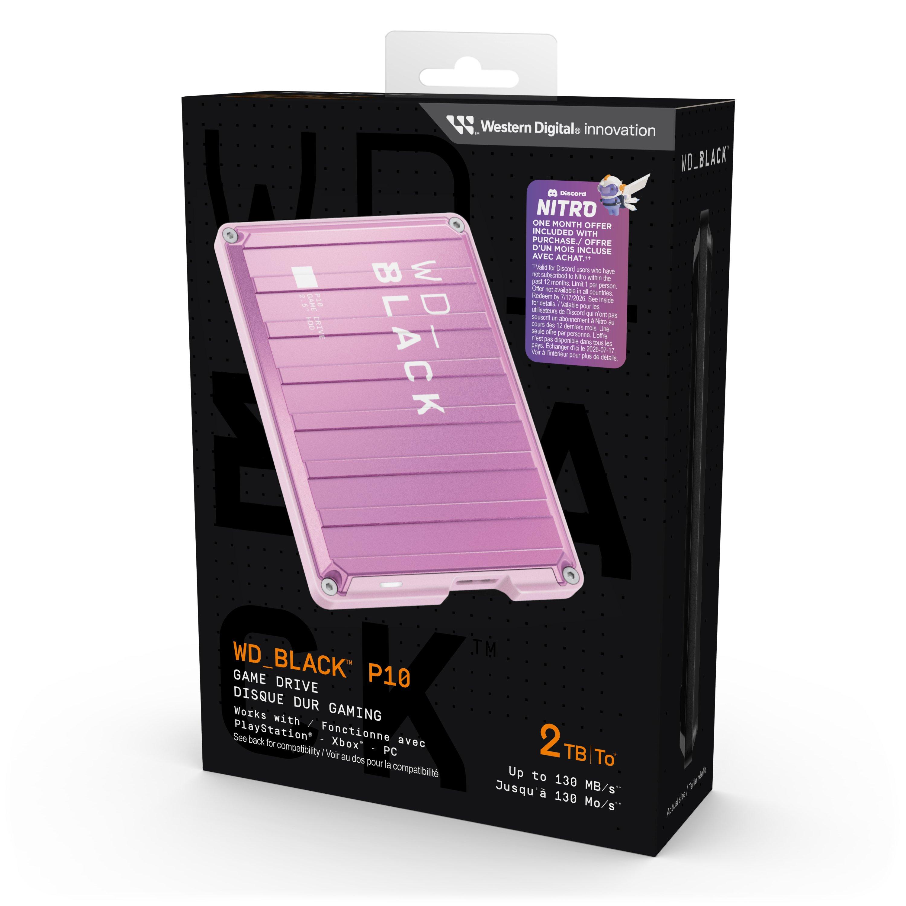 Roze - Western Digital - WD 2TB Portable Gaming HDD - 1