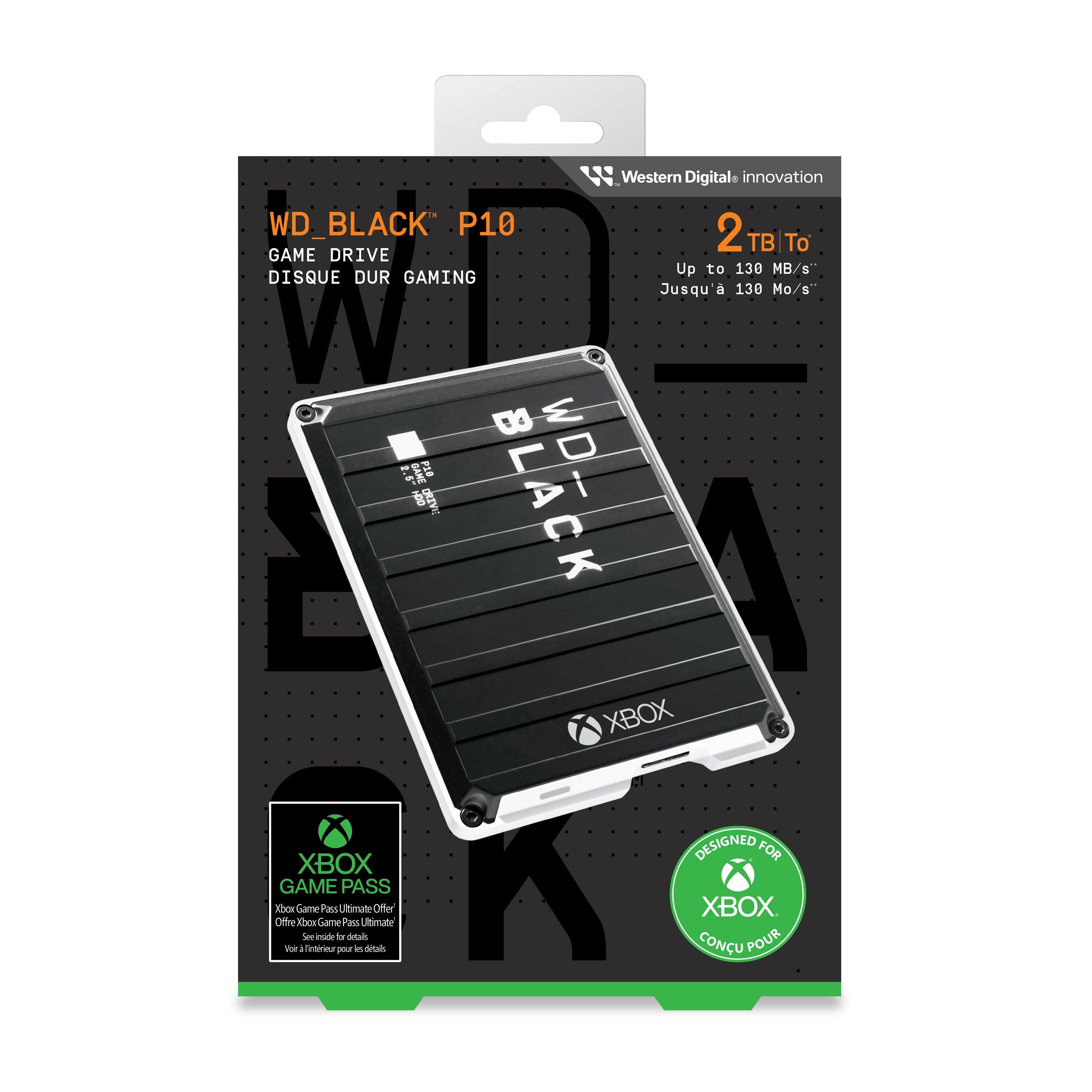 Zwart - Western Digital - WD 2TB Portable Gaming HDD - 1