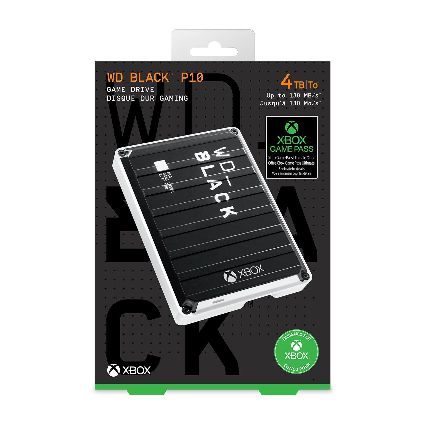Black - Western Digital - WD 4TB Portable Gaming Hard Drive - 1