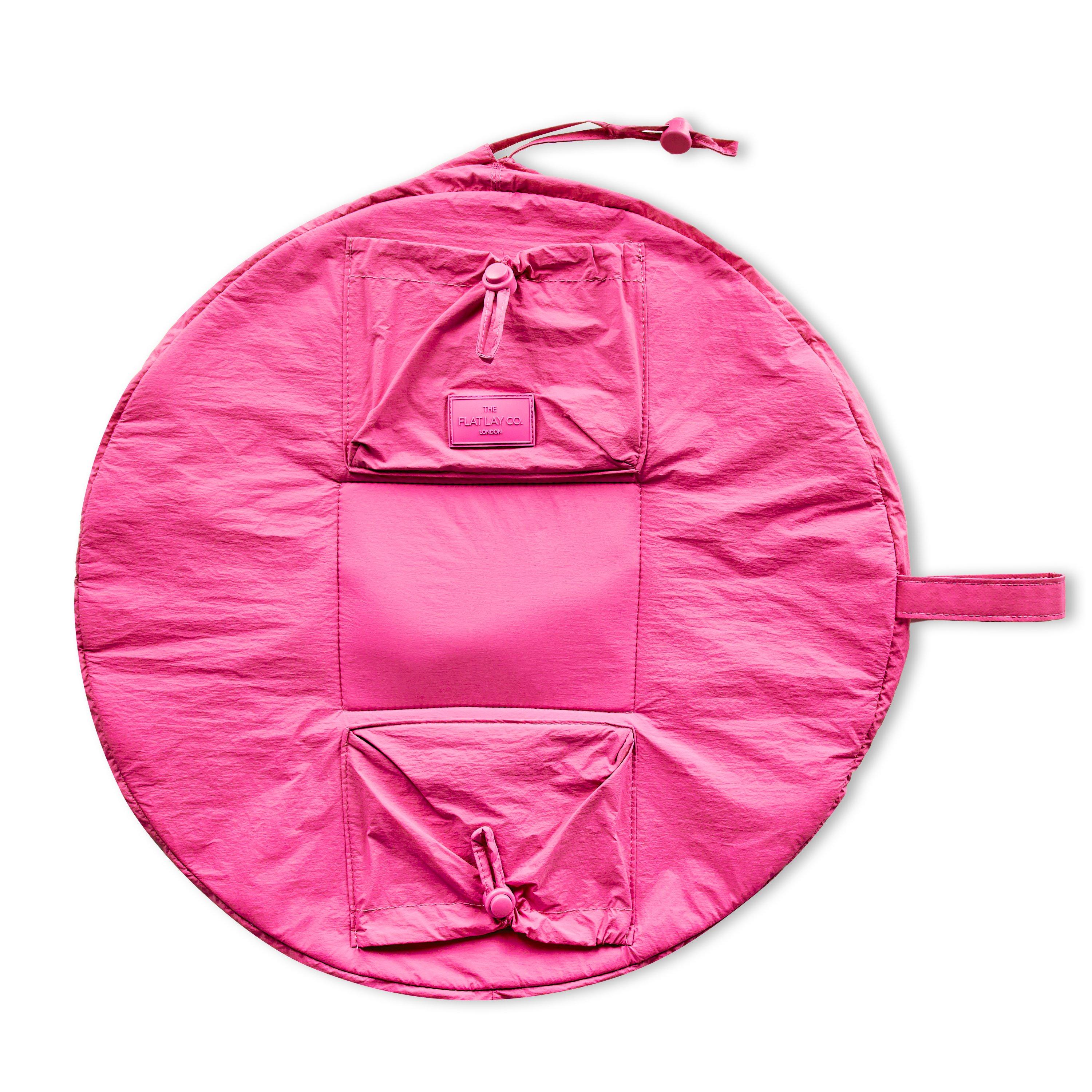 Pink Parachute - The Flat Lay Co. - Drawstring Flat Lay Makeup Bag - Pink Parachute - 3