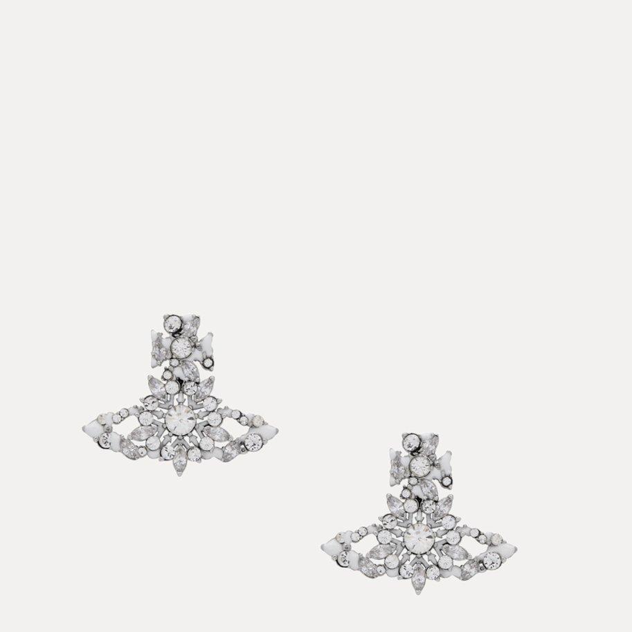 PLATINUM/WHITE - Vivienne Westwood - Viv MARIETTE EARRING Ld62 - 1