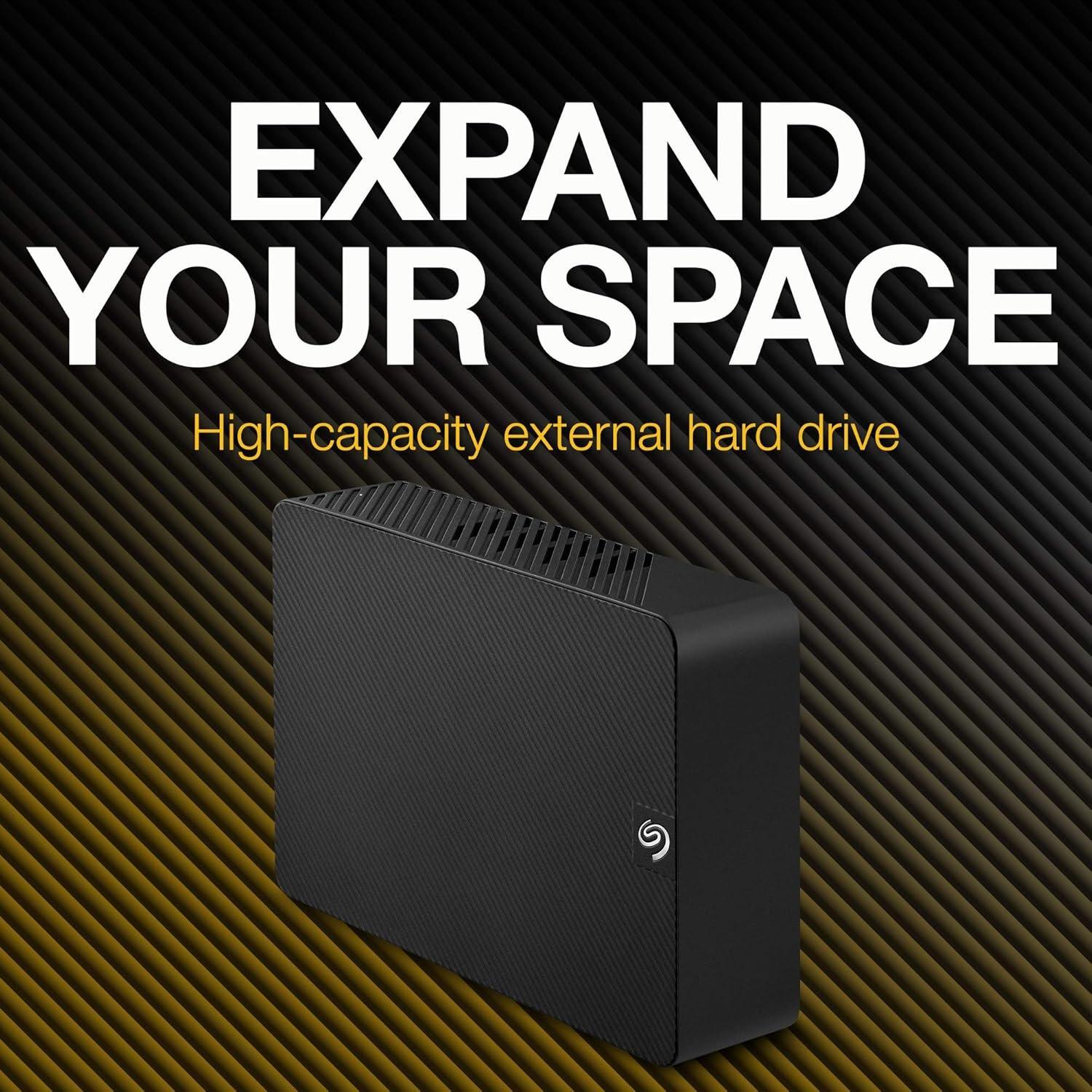 Black - Seagate - Expansion 6TB USB-A Desktop External Hard Drive - 3