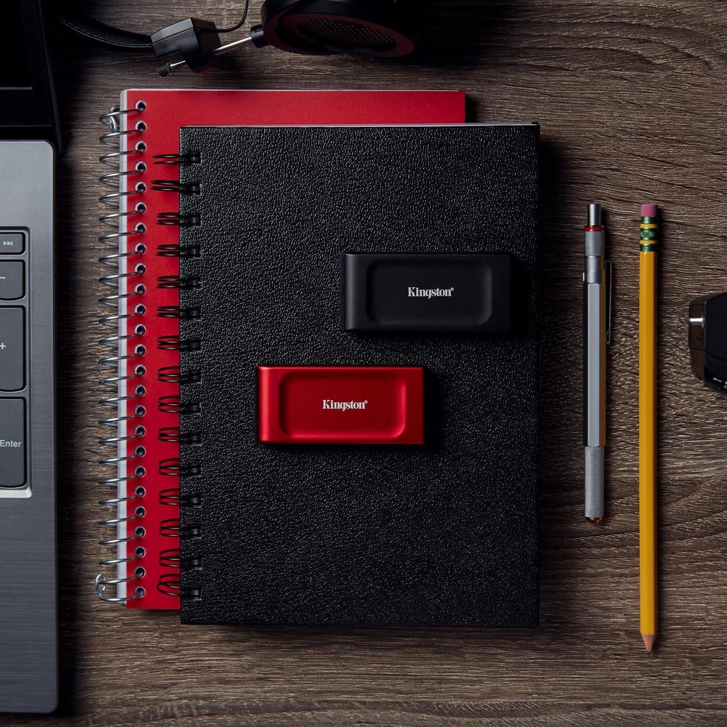 Kingston XS1000 1TB USB-C External SSD - Red | Sports Direct