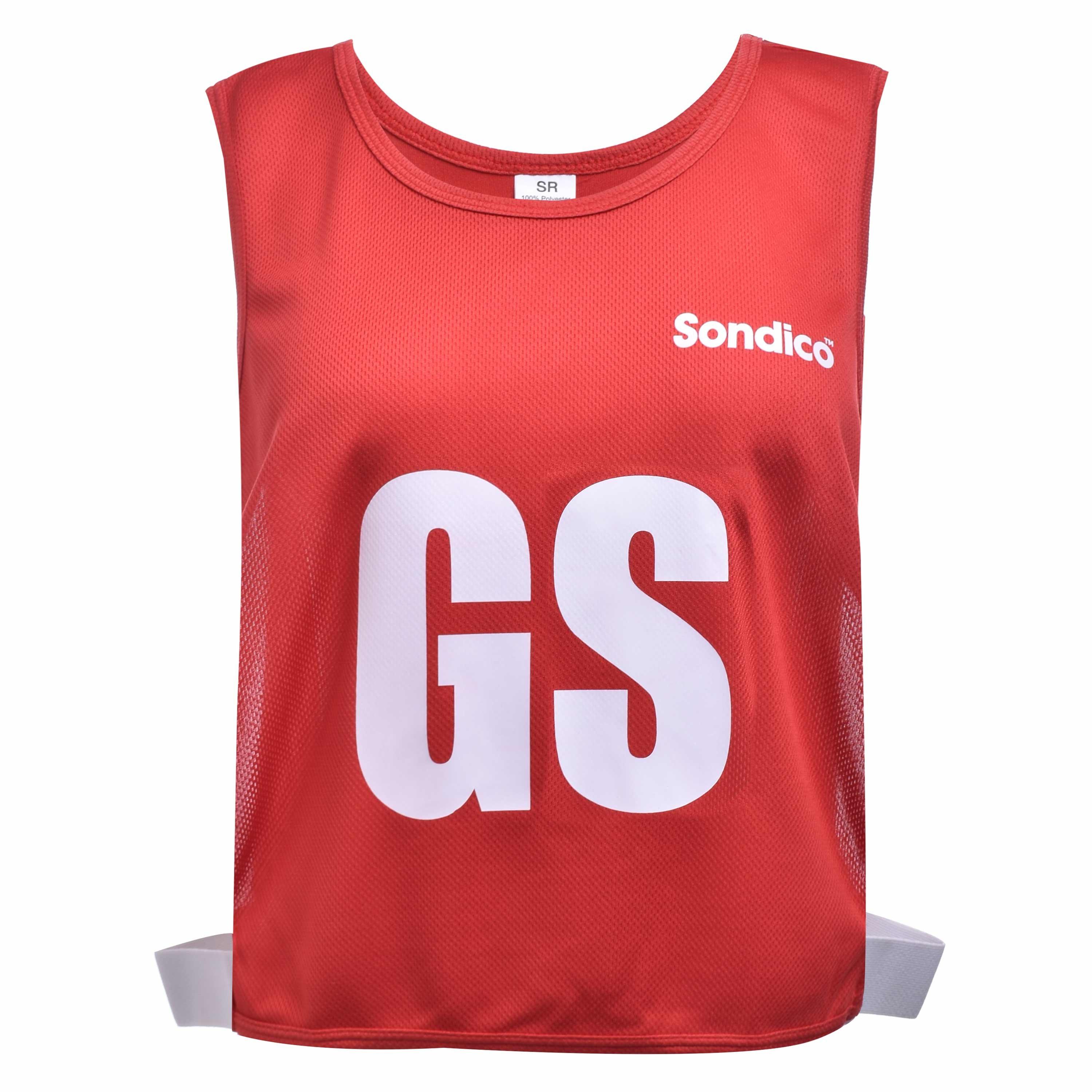 Red - Sondico - 7 Pack Netball Mesh Bibs - 3