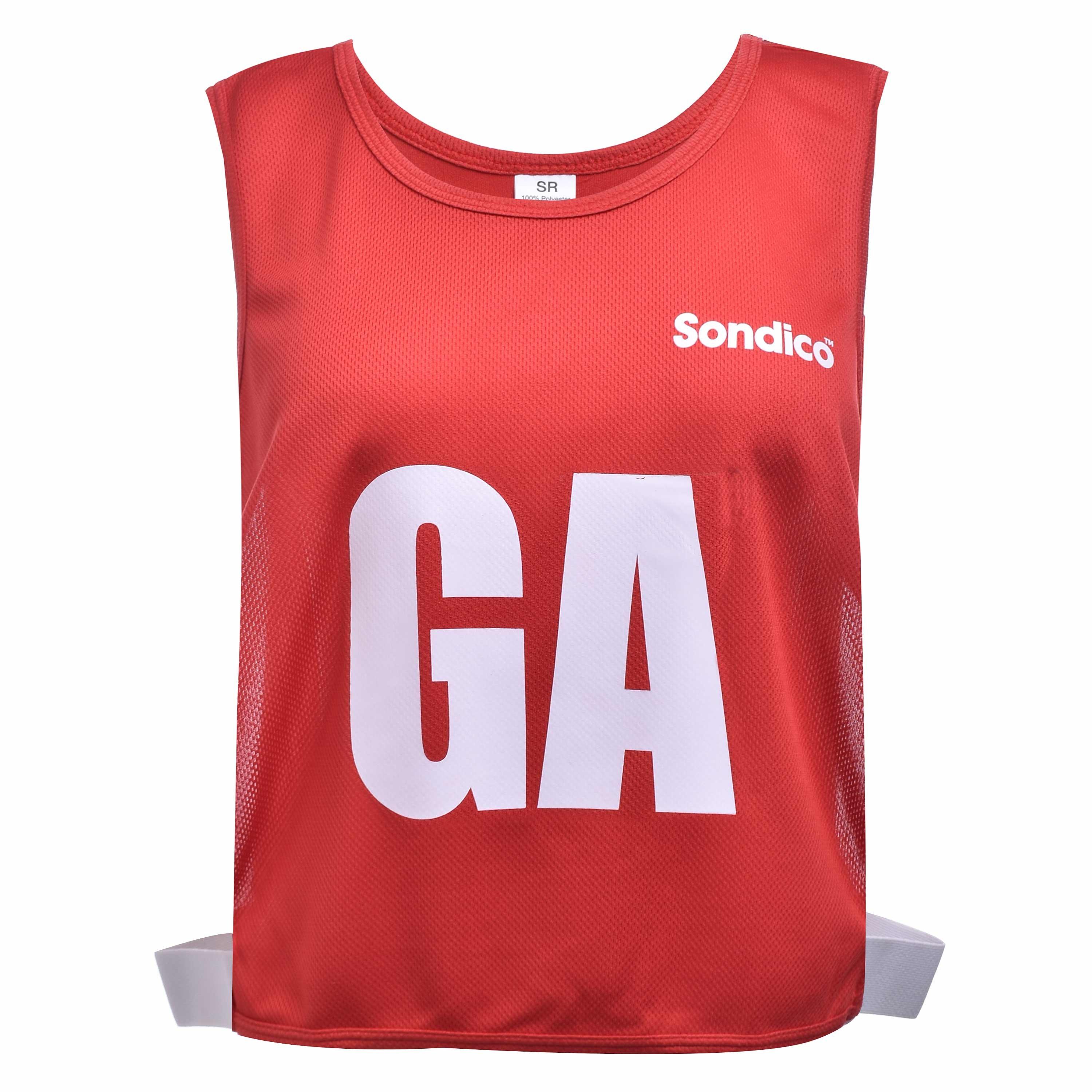 Red - Sondico - 7 Pack Netball Mesh Bibs - 6