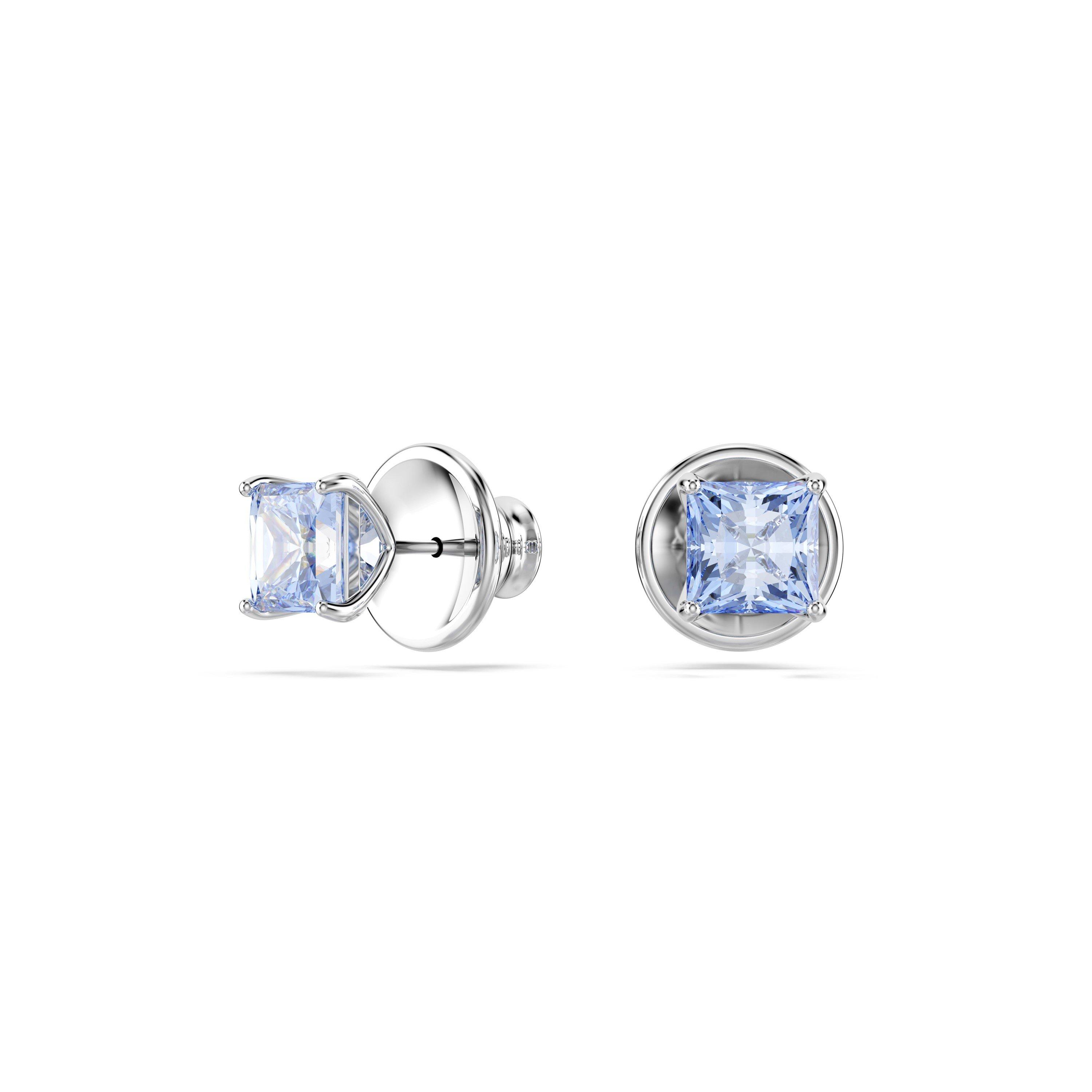 Blue / RHS - Swarovski - Women's Matrix Stud Earrings - 2