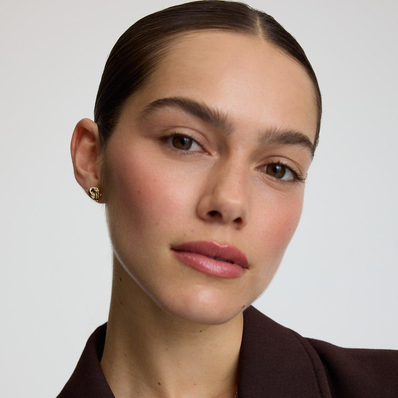 Gold - D.Louise - D.Louis Knots stud E Ld00 - 2