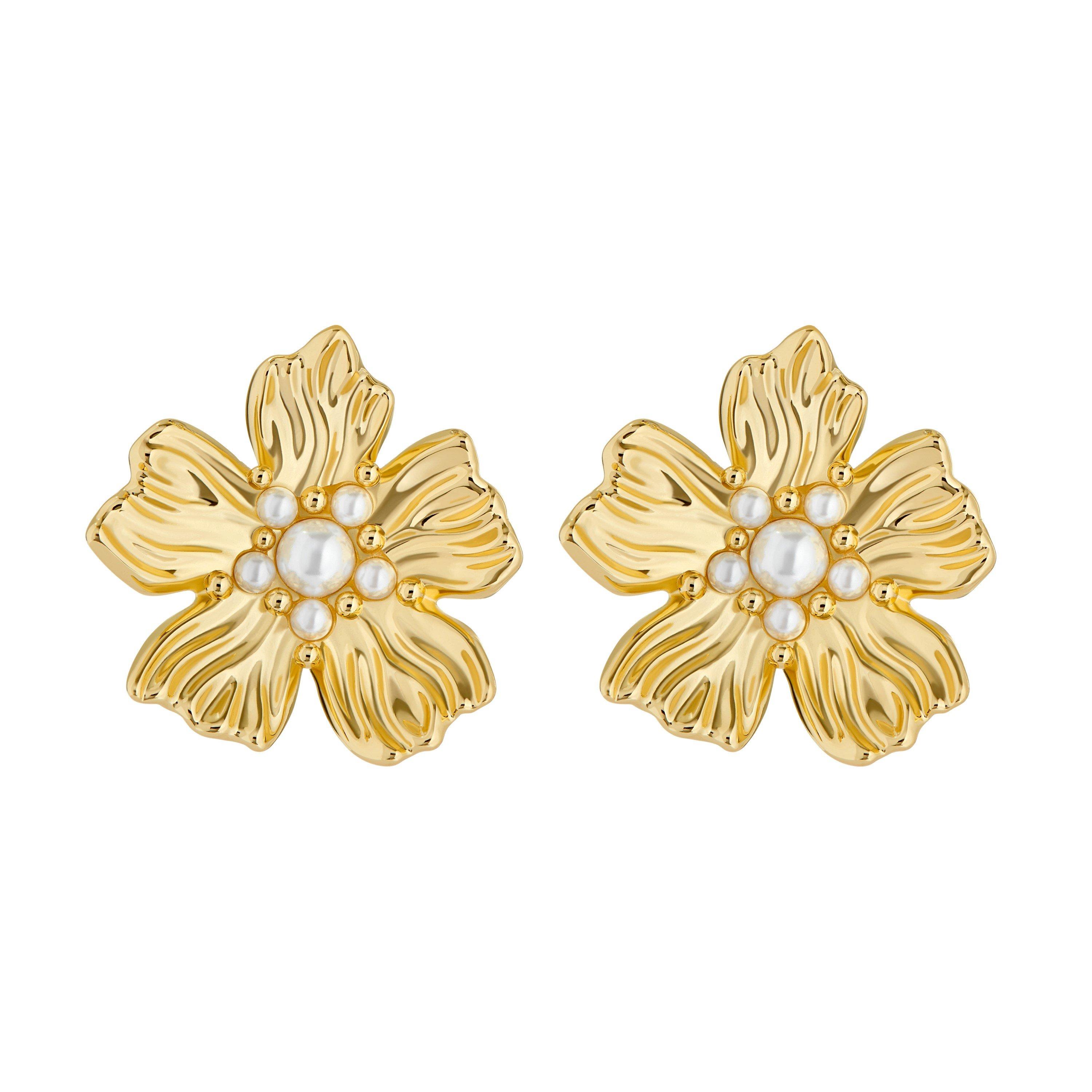 Gold/Pearl - Ted Baker - Women's Petar Stud Earrings - 1