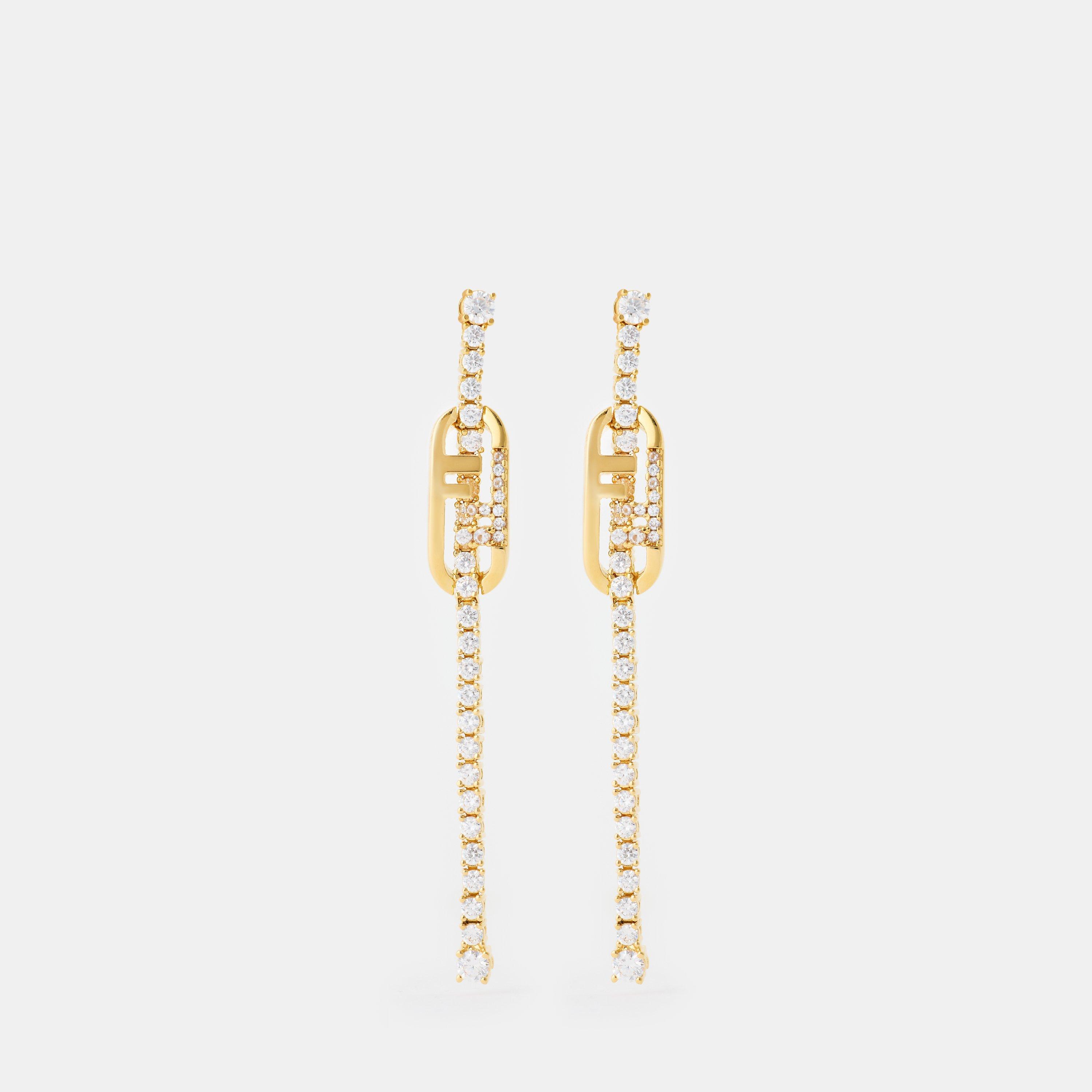 Fendi Women's Brass Stud Earrings