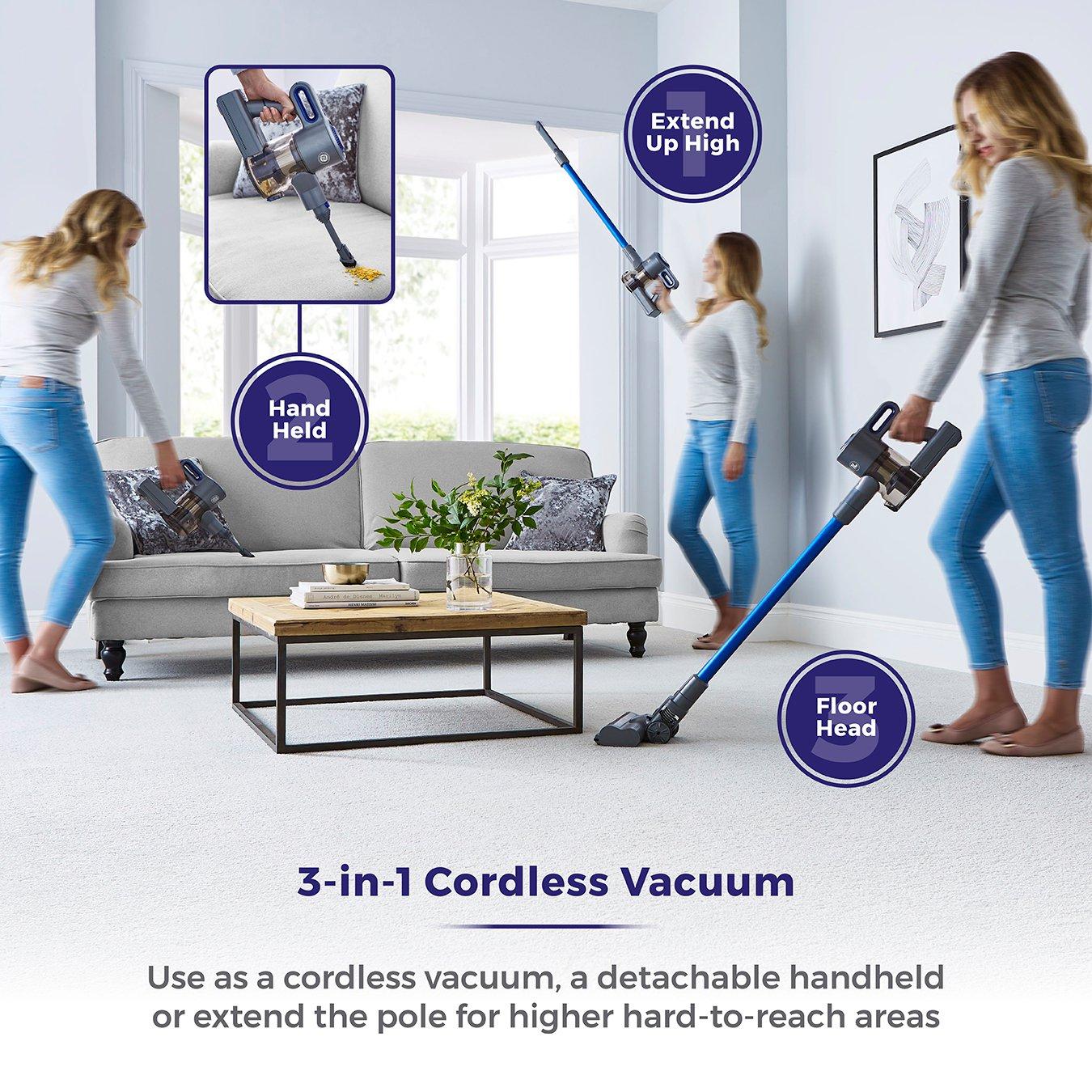 Blue - Tower - VL30 Plus 22.2V Cordless 3-IN-1 DC Vacuum Cleaner - 3