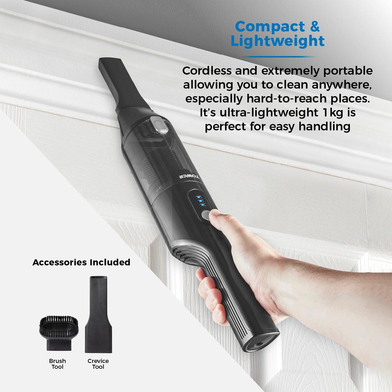 Black - Tower - Cordless Handheld Vacuum 14.8V Optimum Handheld - 3