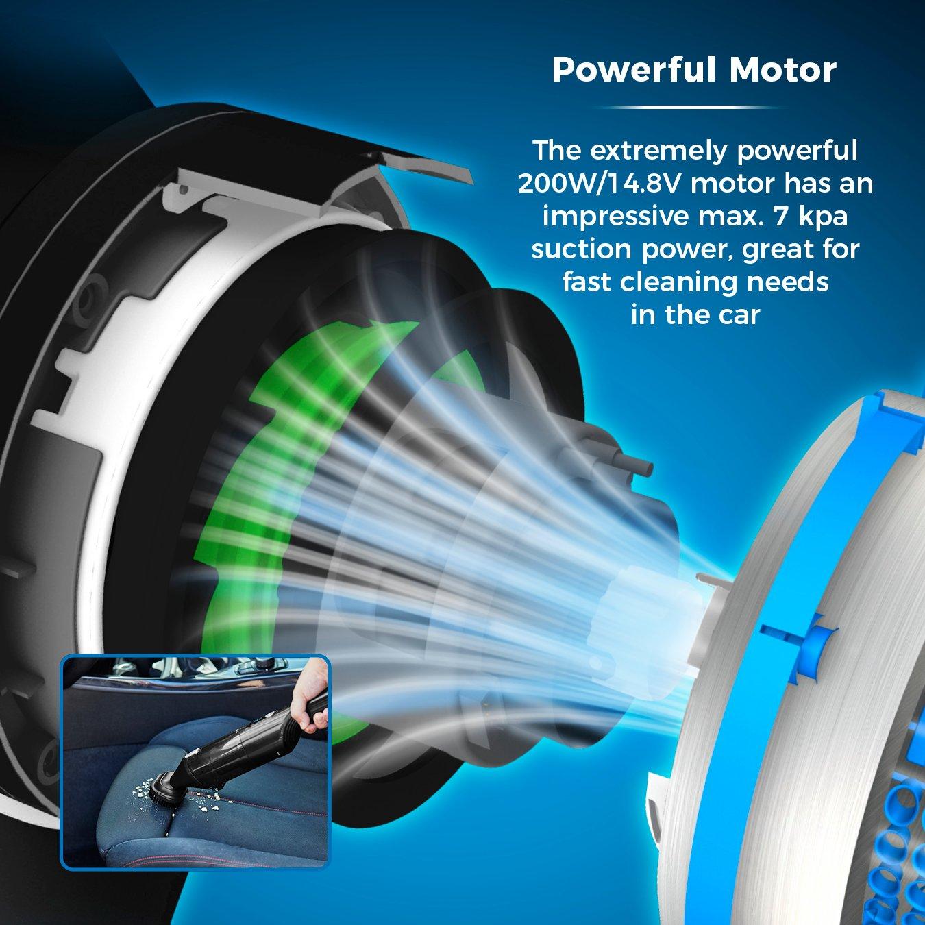 Black - Tower - Cordless Handheld Vacuum 14.8V Optimum Handheld - 7